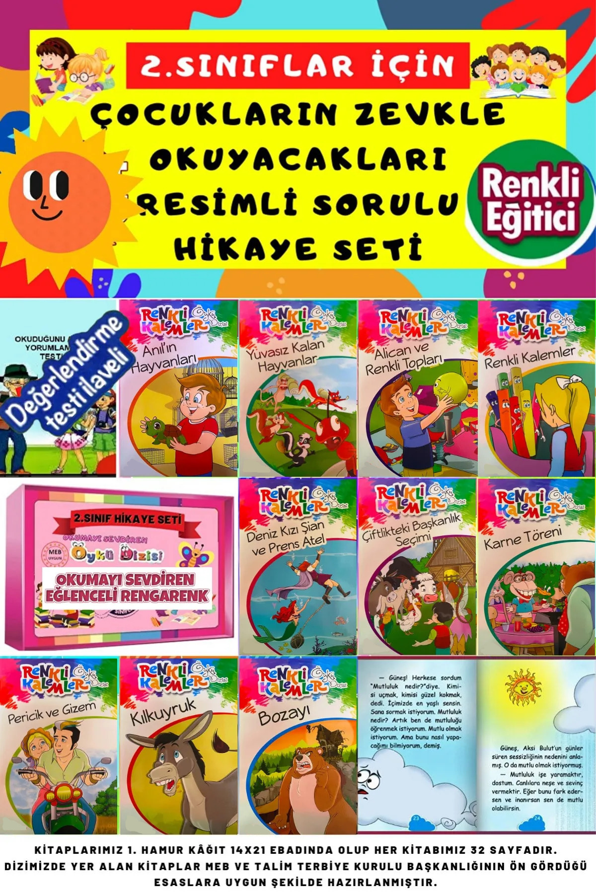 Ata Yayıncılık 2.sınıf Okumayı Sevdiren Hikaye Seti Ve Değerlendirme Testi fotoğrafı 2 (önizleme)