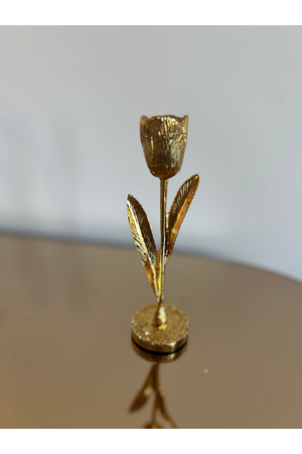 vanilya accessory Gold lale biblo-mumluk adet (17cm)