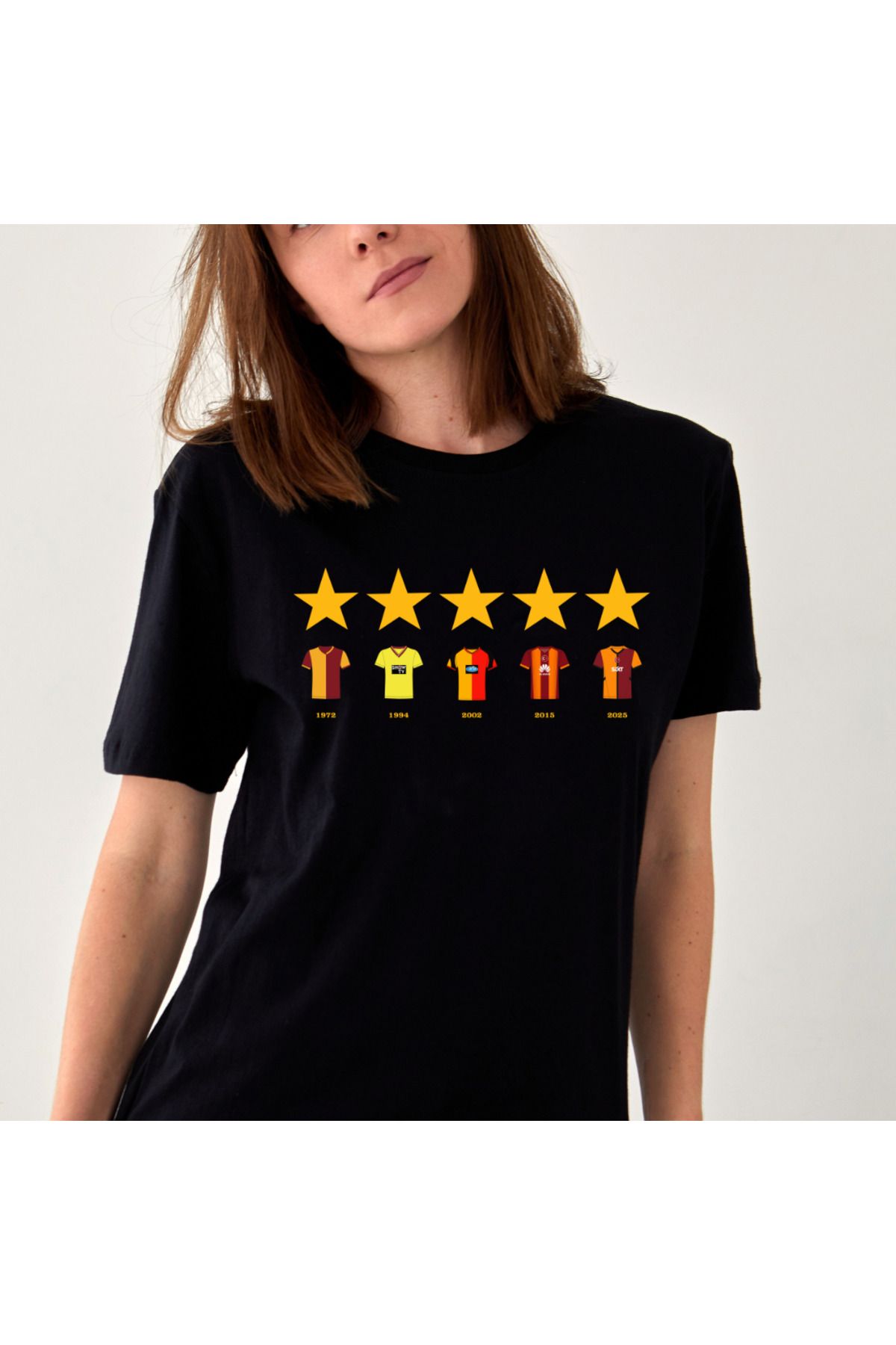 Gala Stile 5 Yıldız Retro Forma Kadın Tişört
