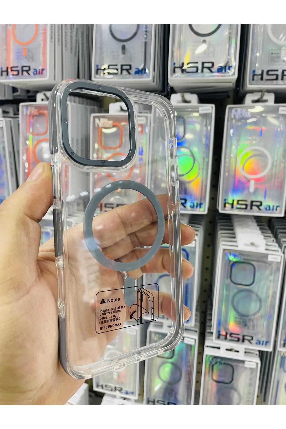 TG CASE STORE İPhone 16 Pro Max uyumlu Magsafe Sararmaz Mika Telefon Kılıfı Gri