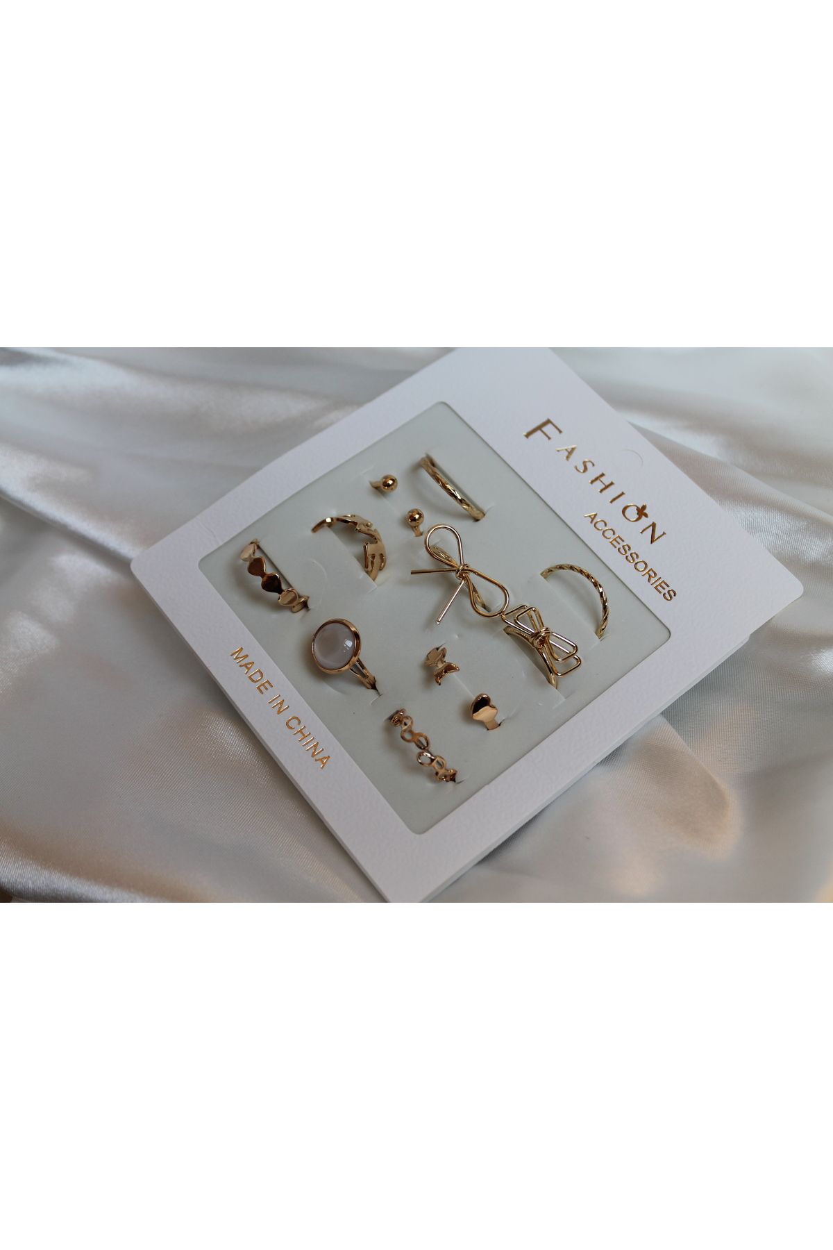 TEDDY JEWELLRY Gold Çoklu Eklem Yüzüğü Seti