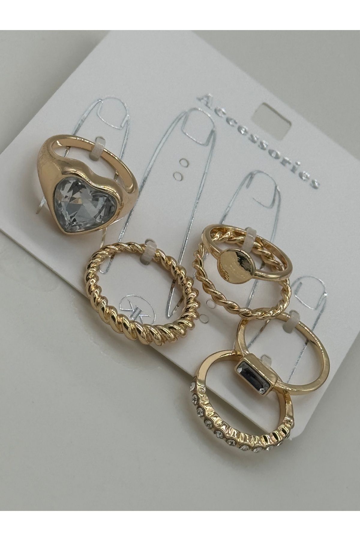 CT STONES Çoklu yüzük set