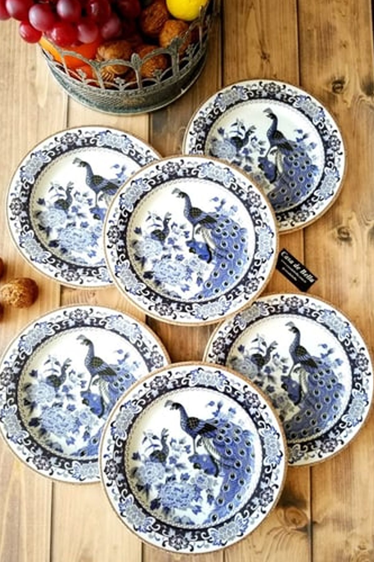 Home Lina Porselen 6'lı Pasta Tabağı 20 cm