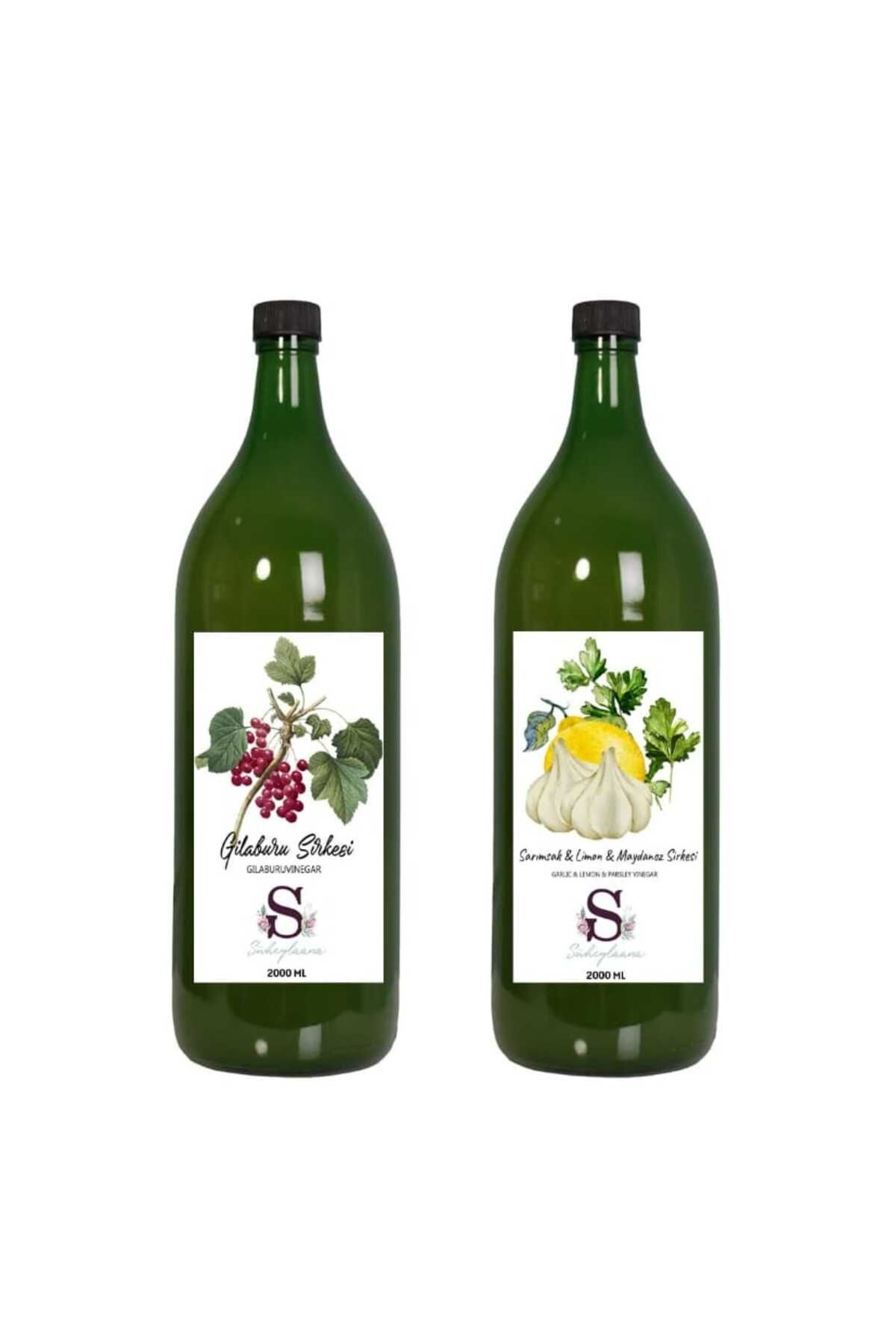 Süheylaana Doğal Gilaburu Sirkesi 2000 Ml - Doğal Sarımsak Limon Maydanoz Sirkesi 2000 Ml