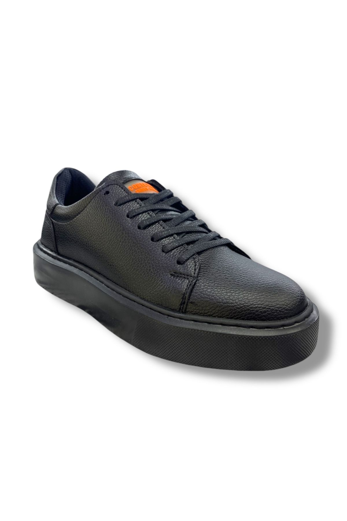 CONTEYNER Royal Günlük Kullanım Siyah Cilt Sneaker Erkek Ayakkabı