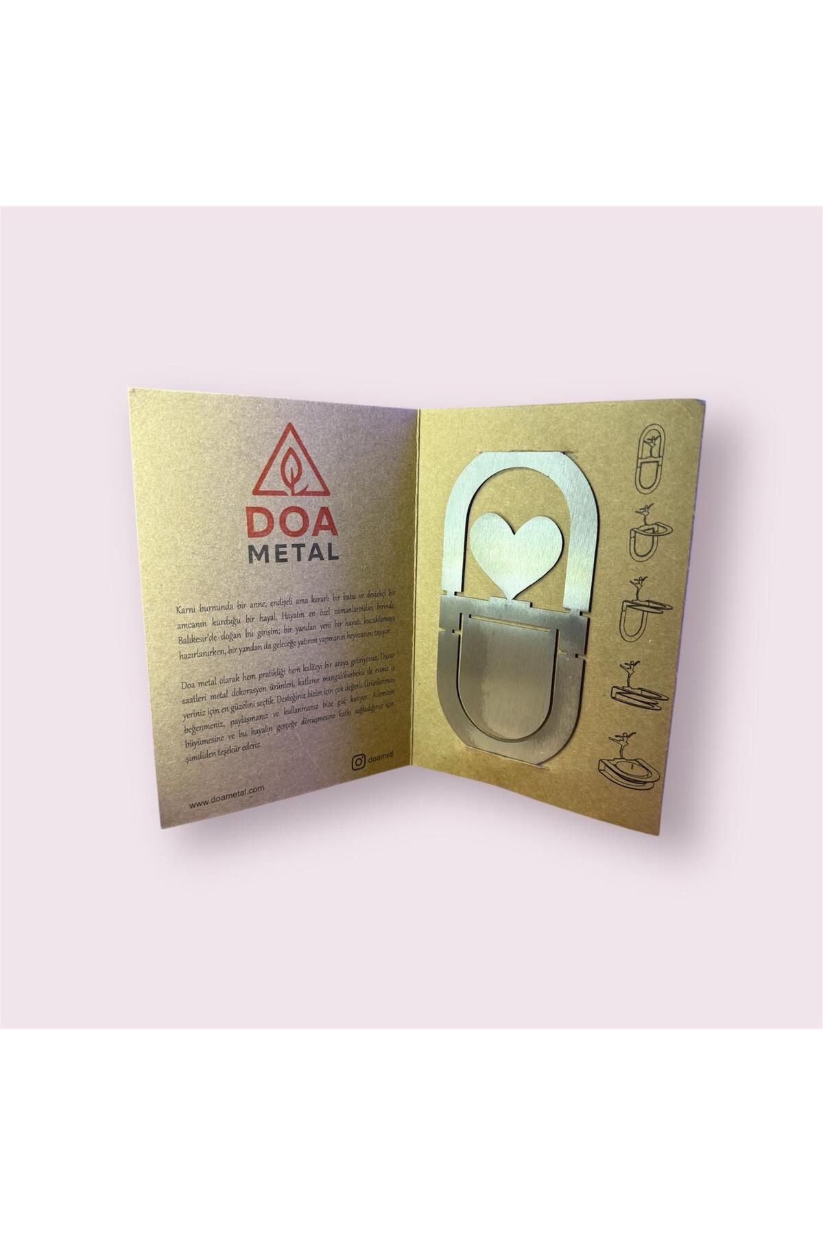 Doa Metal Kalpli Katlanabilir Silüet Detaylı Dekoratif Mumluk