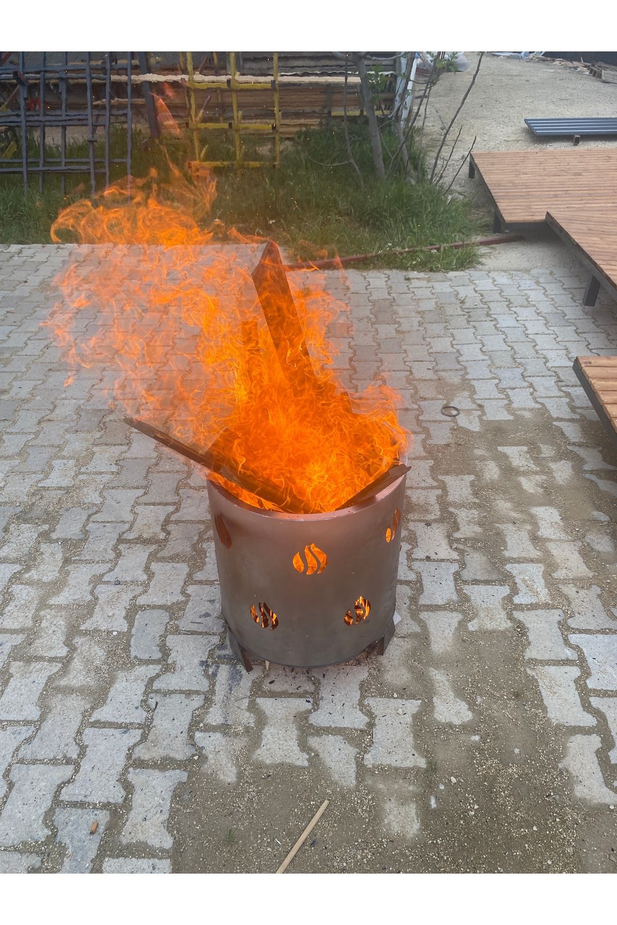 Tezel Ticaret Kamp İçin Uygun Ateş Çukuru, Kolay Taşınabilir, Dekoratif. Isınma ve Pişirme Amaçlı