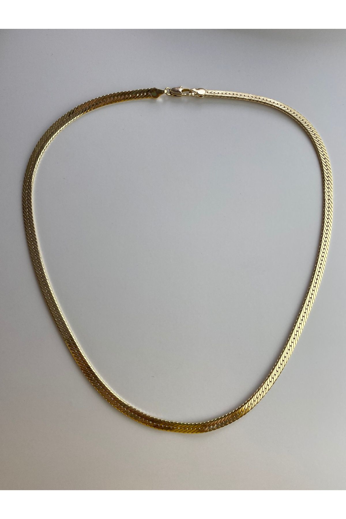 Kashe Accessuar Xuping 14Ayar Altın Rengi Balık Sırtı Kolye 50cm