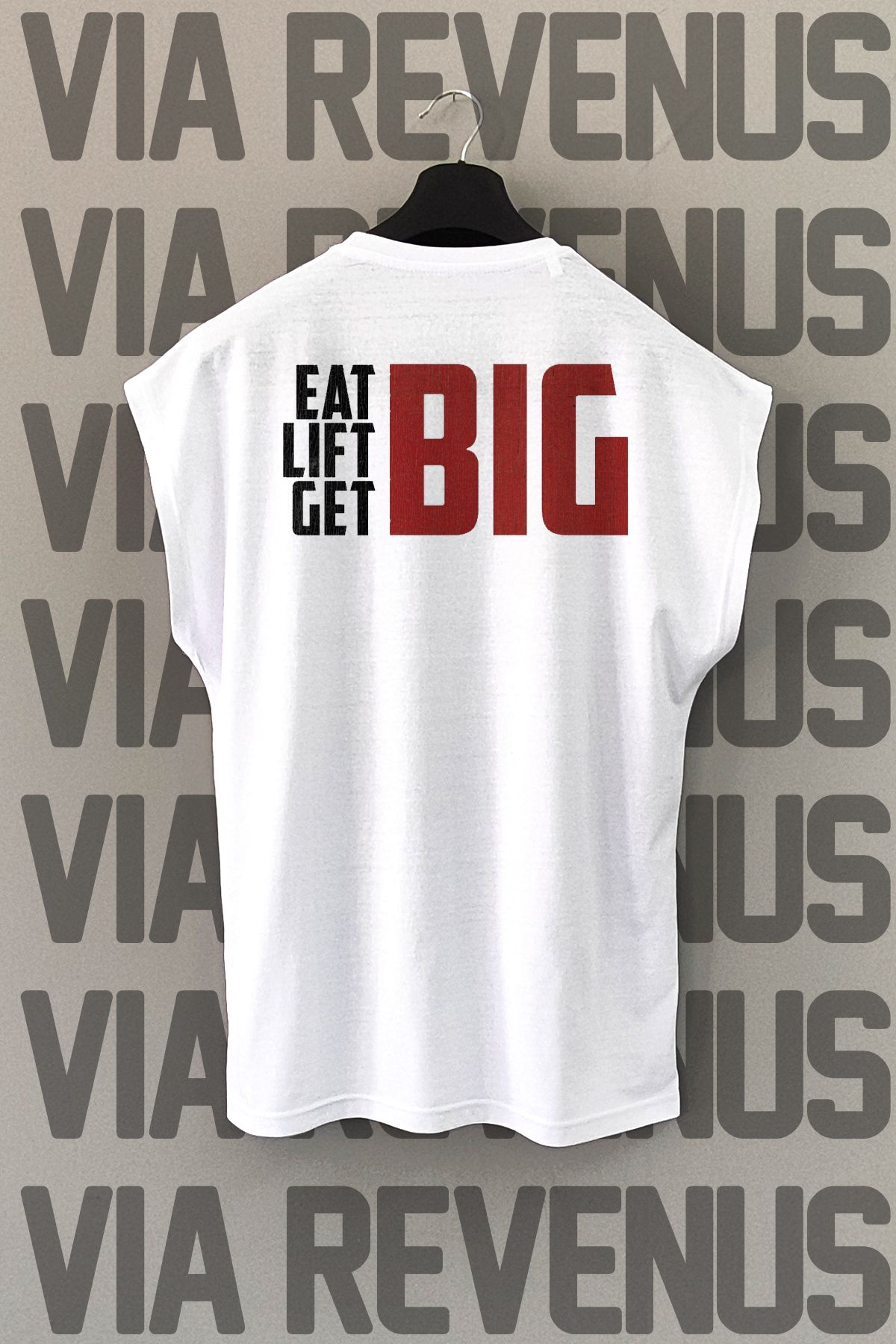 Vordevia BIG Sırt Baskılı Sıfır Kollu Bisiklet Yaka Spor Tshirt