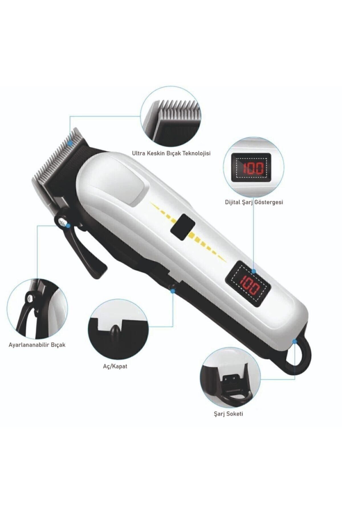 collazer 6018/6008 Ultra Güçlü Pet Series Şarjlı Kablosuz Kedi Köpek Traş Makinesi Evcil Hayvan Tüy Kesme