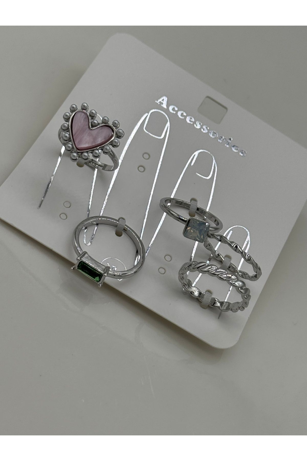 CT STONES Çoklu yüzük set