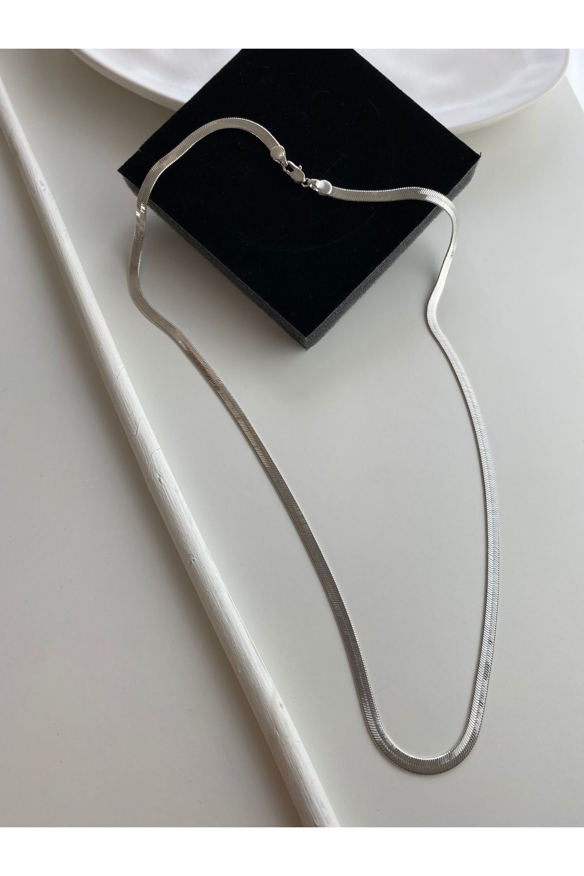 Kashe Accessuar Xuping Silver Renk İtalyan Kolye 60cm