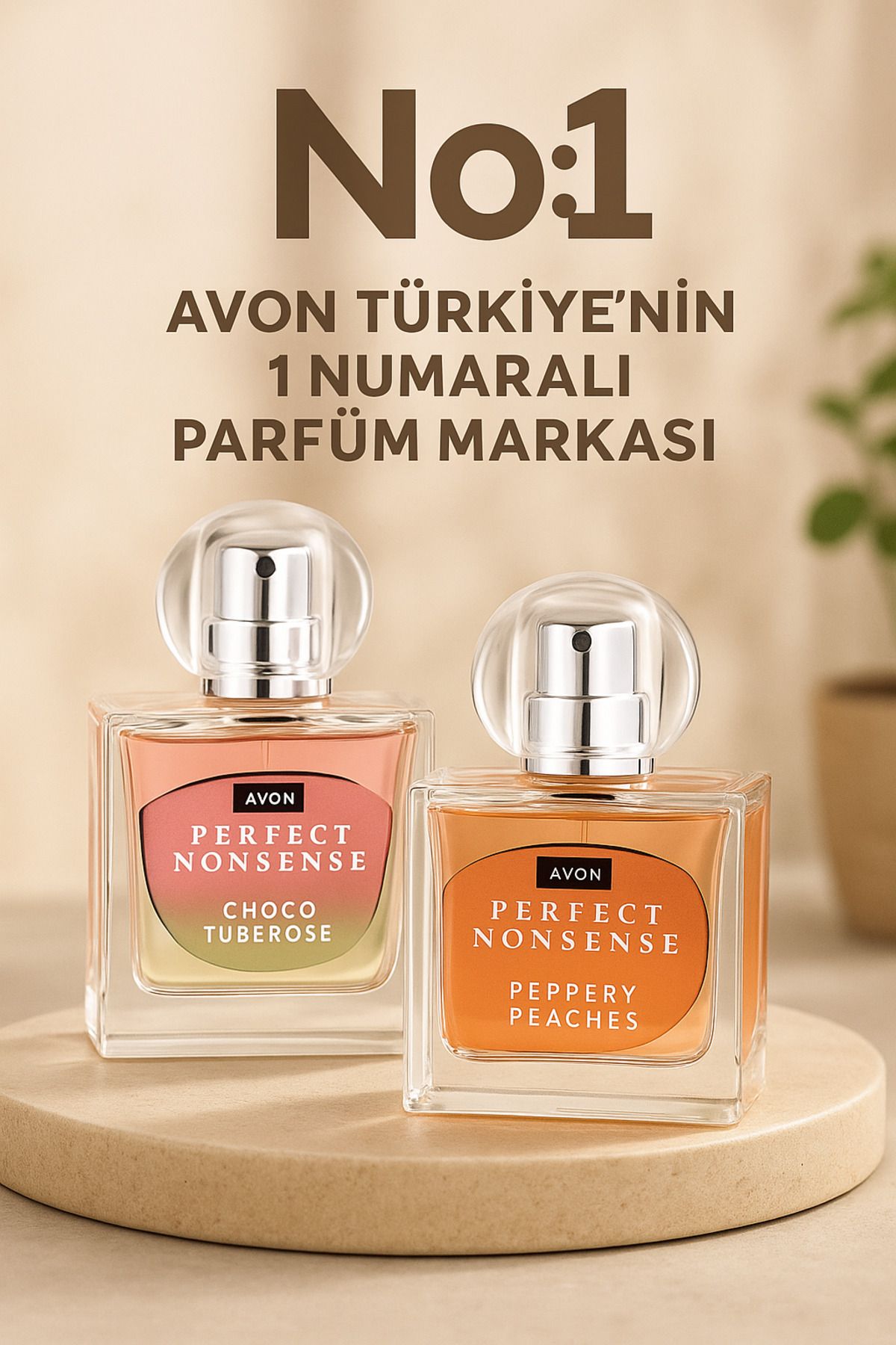 AVON Perfect Nonsense Peppery Peaches ve Choco Tuberose Kadın Parfüm Edp 50 Ml.