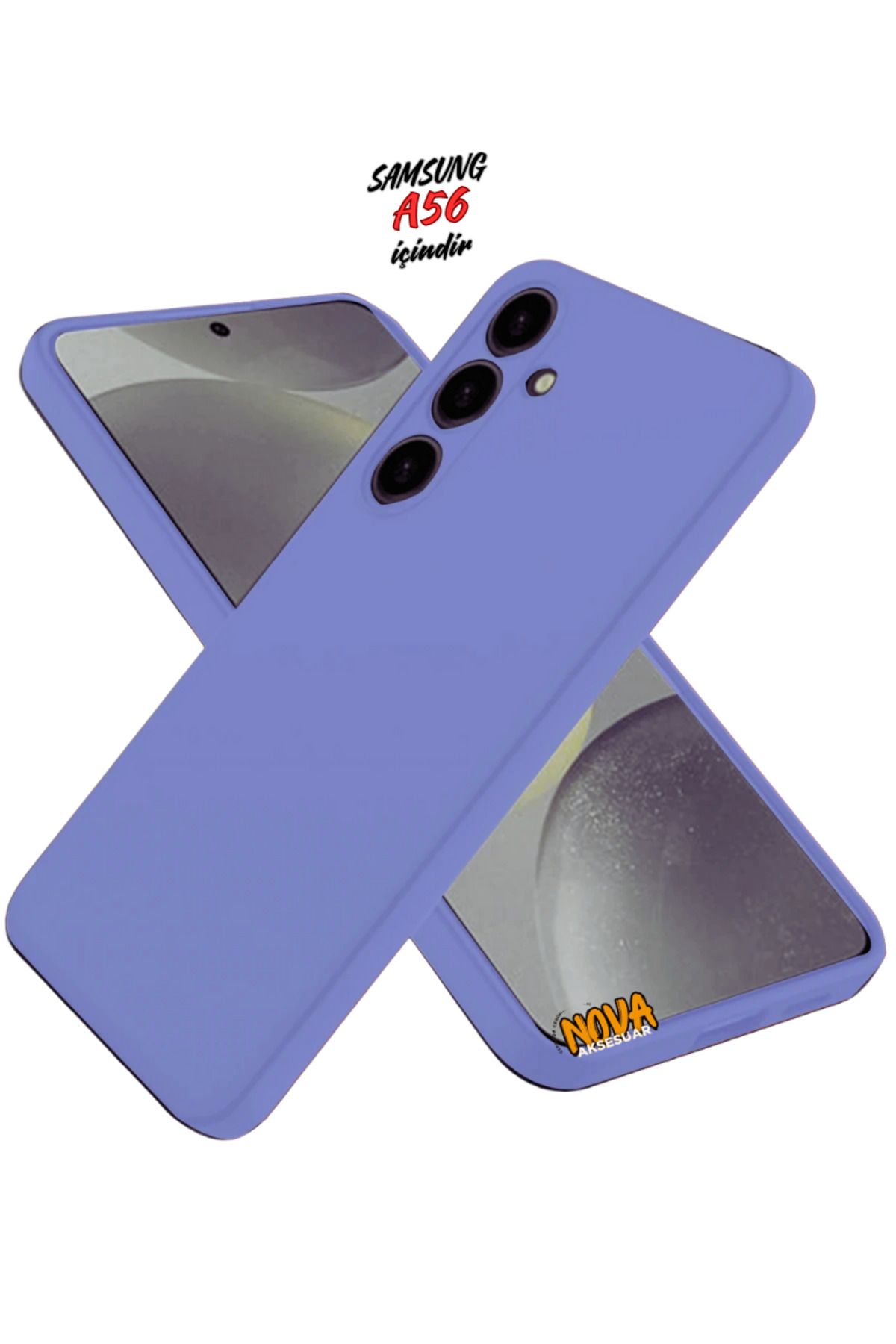 cepmoda SAMSUNG GALAXY A56 - içi kadife Nano Lansman Kapak/Kılıf - LİLA