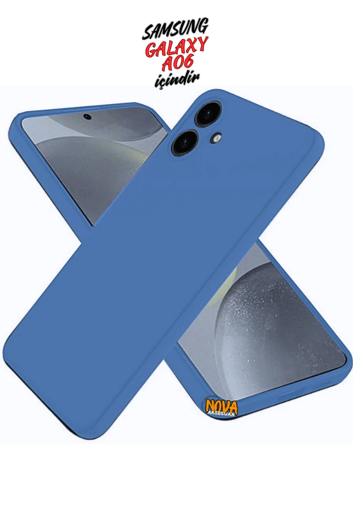 cepmoda SAMSUNG GALAXY A06 Kılıf | Yumuşak Ince Slim Soft Silikon Yerli Üretim Kapak - MAVİ