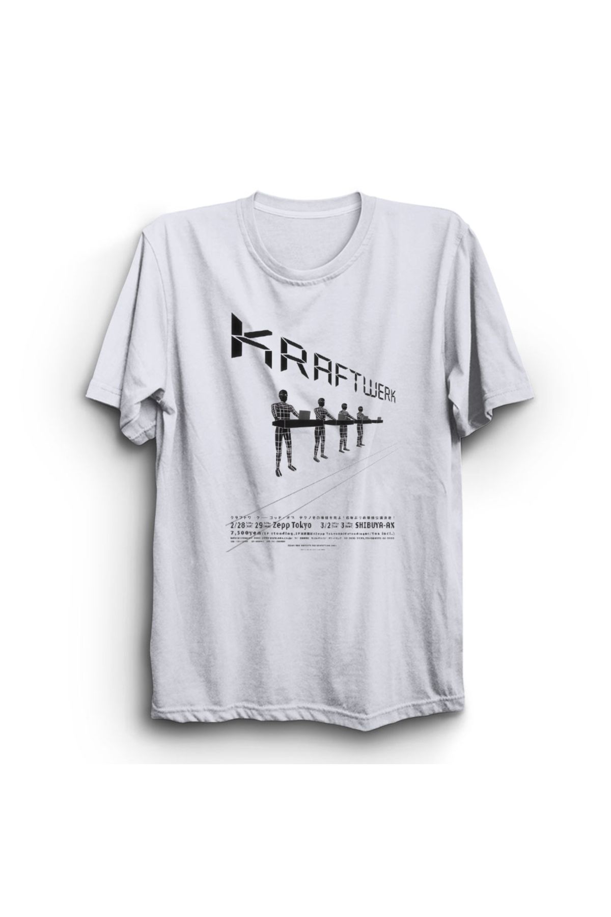 The Fame Kraftwerk, Tokyo, Müzik Grubu Baskılı, Unisex, %100 Pamuk Tişört