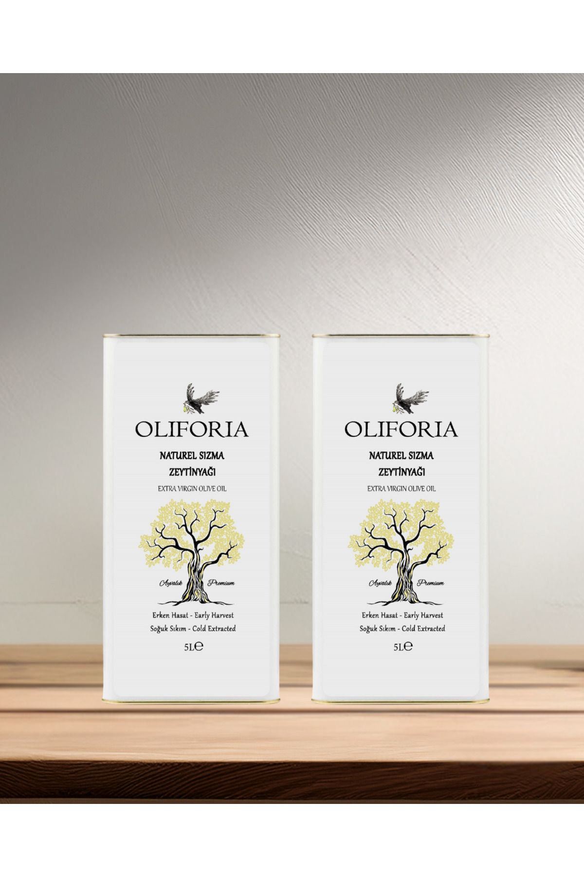 oliforia Naturel Sızma Zeytinyağı 5 litre 2'li