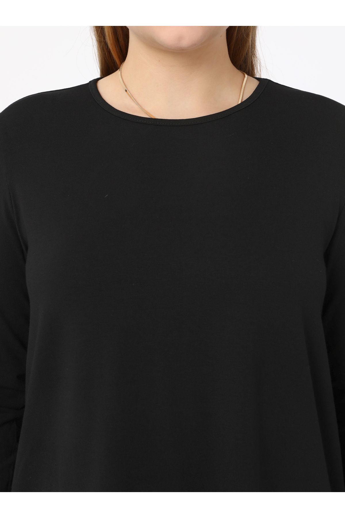 ALİA-Tricou cu decolteu din țesătură din viscoză - Negru - Alia 5