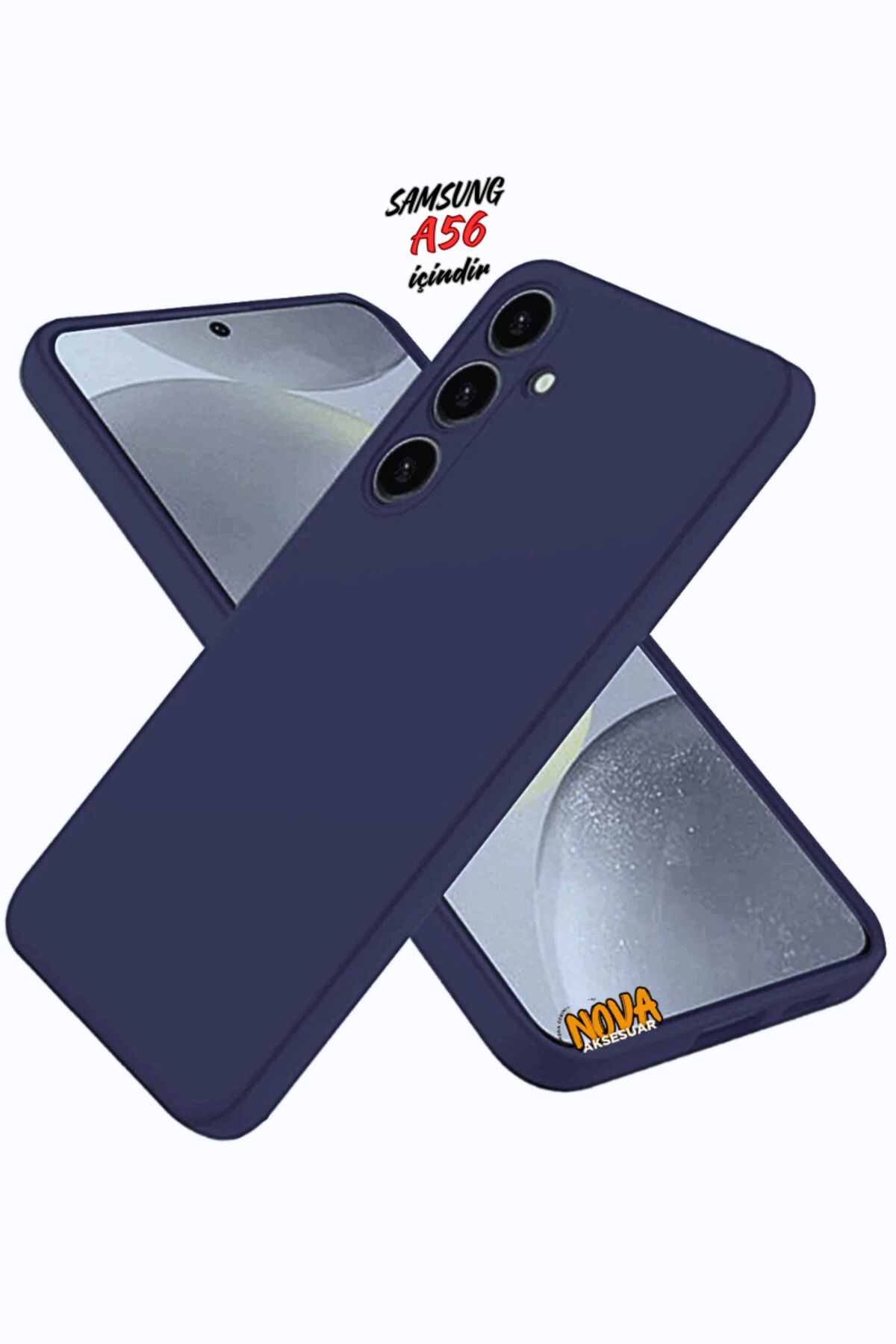 cepmoda SAMSUNG GALAXY A56 Kılıf | Yumuşak Ince Slim Soft Silikon Yerli Üretim Kapak - LACİVERT