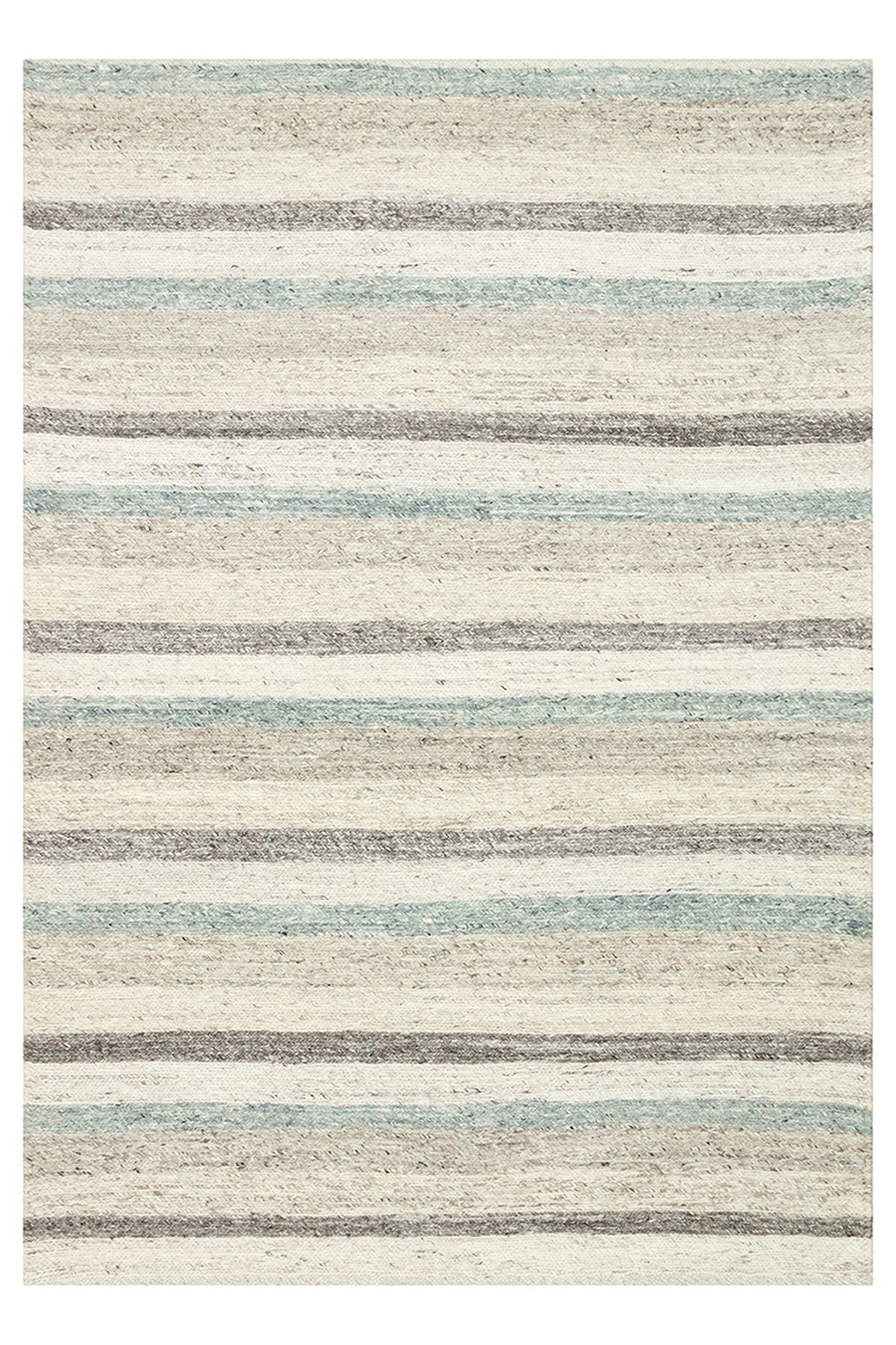 CARPETDOCIA Paglia Serisi %100 Naturel Yeni Zelanda Yünü Sumak Düğümü El Dokuma Salon Oturma Odası Halı GBLUE