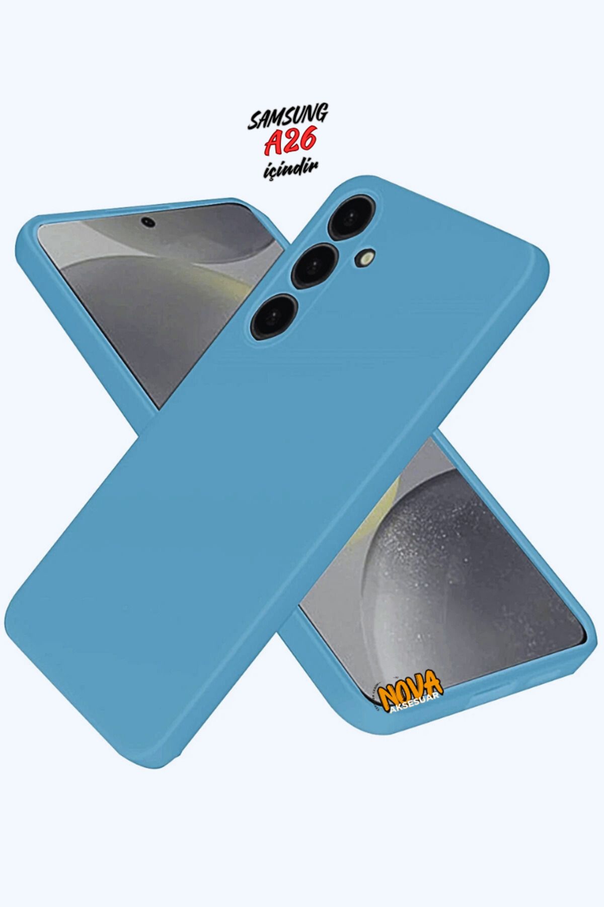 cepmoda SAMSUNG GALAXY A26 - içi kadife Nano Lansman Kapak/Kılıf - MAVİ