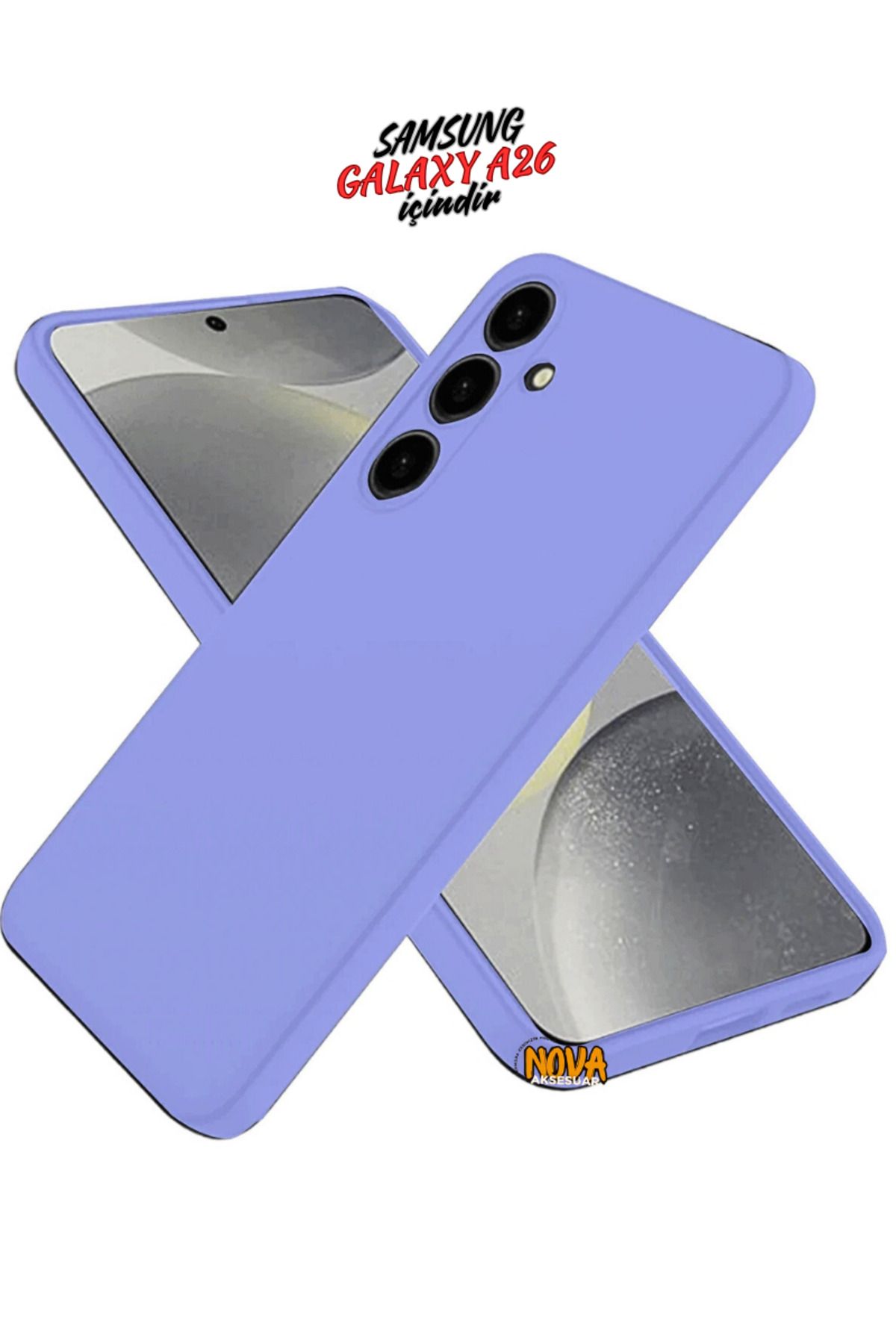 cepmoda SAMSUNG GALAXY A26 Kılıf | Yumuşak Ince Slim Soft Silikon Yerli Üretim Kapak - LİLA