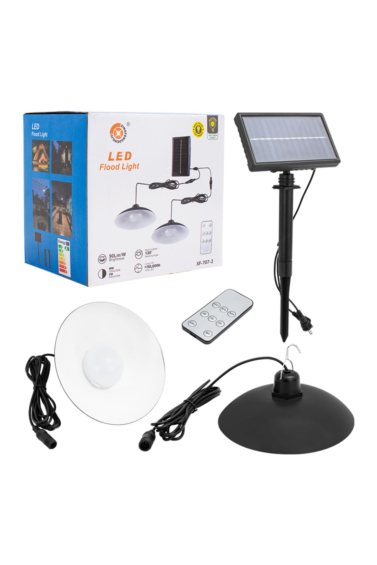 BYR Fırsat Byr Xf-707-2 Kumandali 2 Power Ledli Projektör Lambasi (4172) Yeni