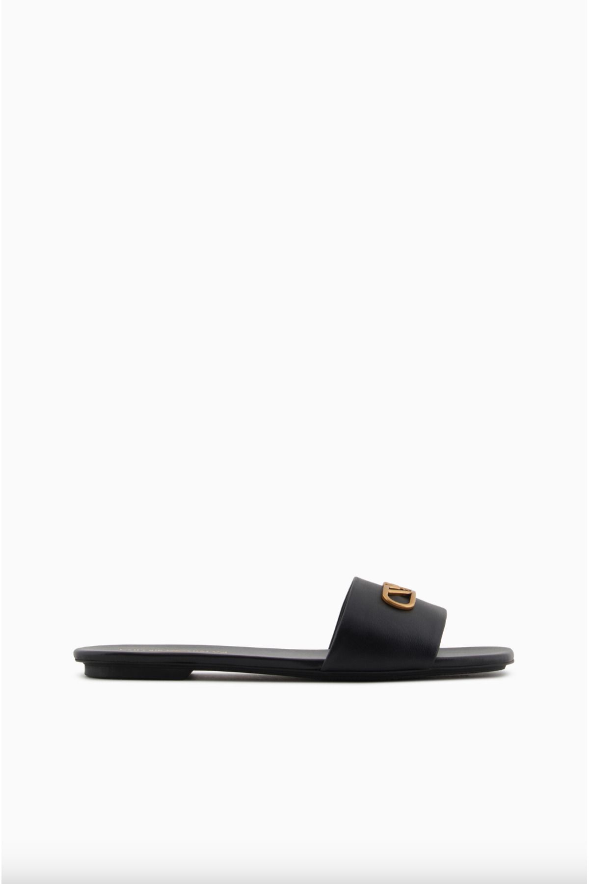 Emporio Armani Nappa-Leather Sandals with Eagle Plate