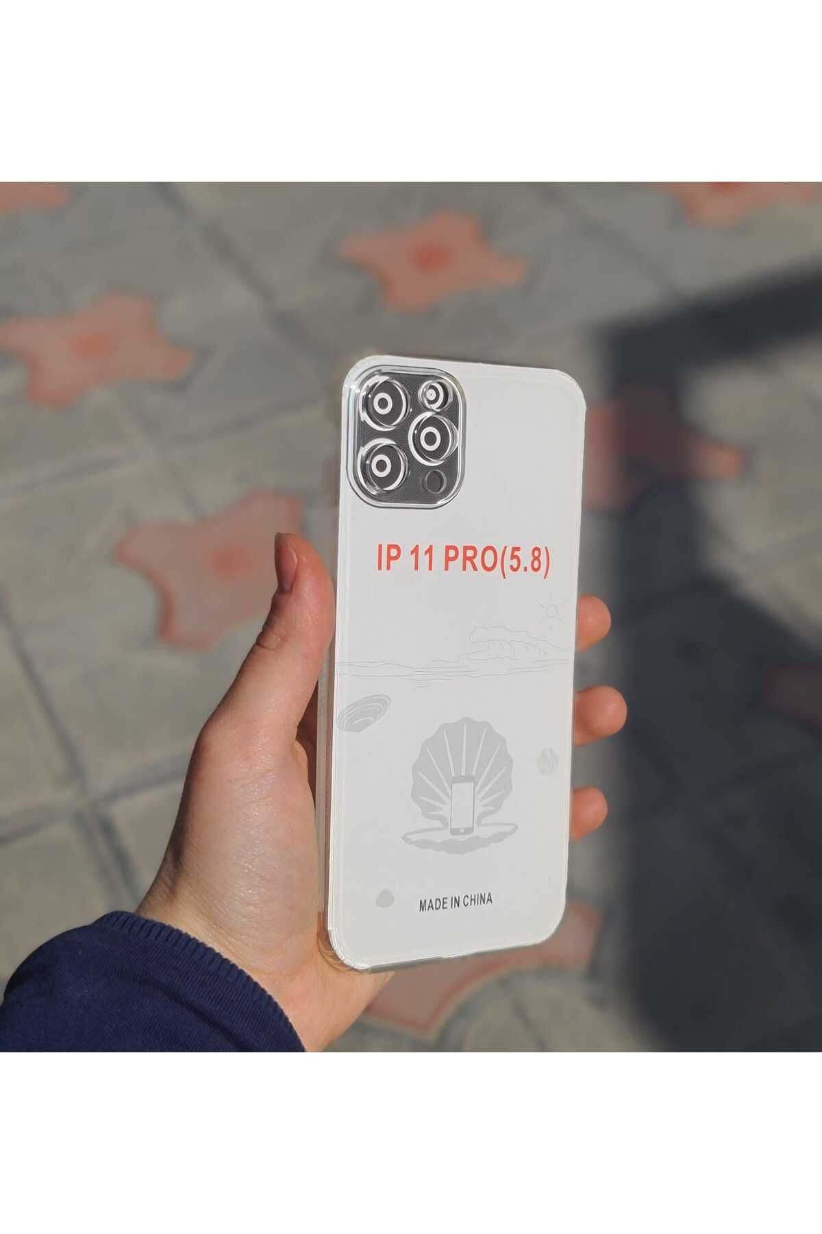 CEP-HANE Apple İphone 11 Pro Kamera Korumalı Şeffaf Telefon Kılıf