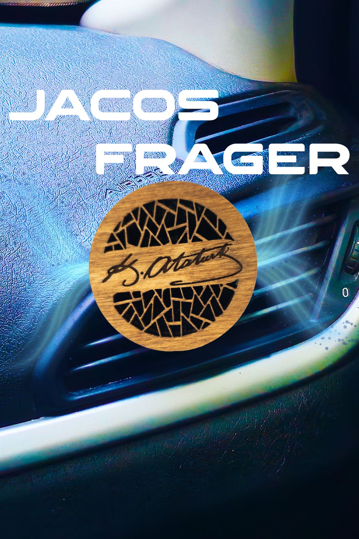 JACOS Frager Ahşap Araba Kokusu Difüzör Oto Koku Gül Lilac Lotus Hediye Esans M006