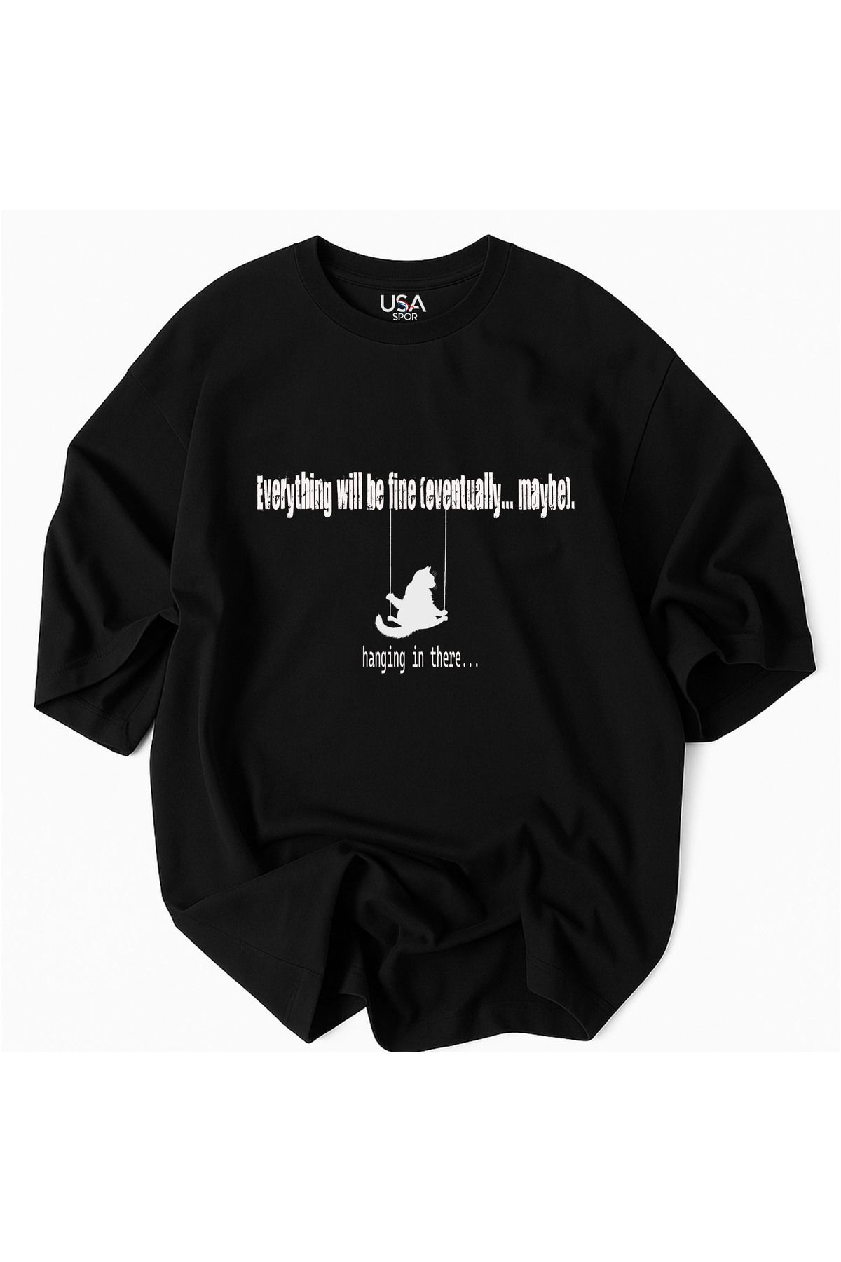 Advantage Yeni Trend Herşey İyi Olacak Tişörtü %100 Pamuklu Overize T-Shirt