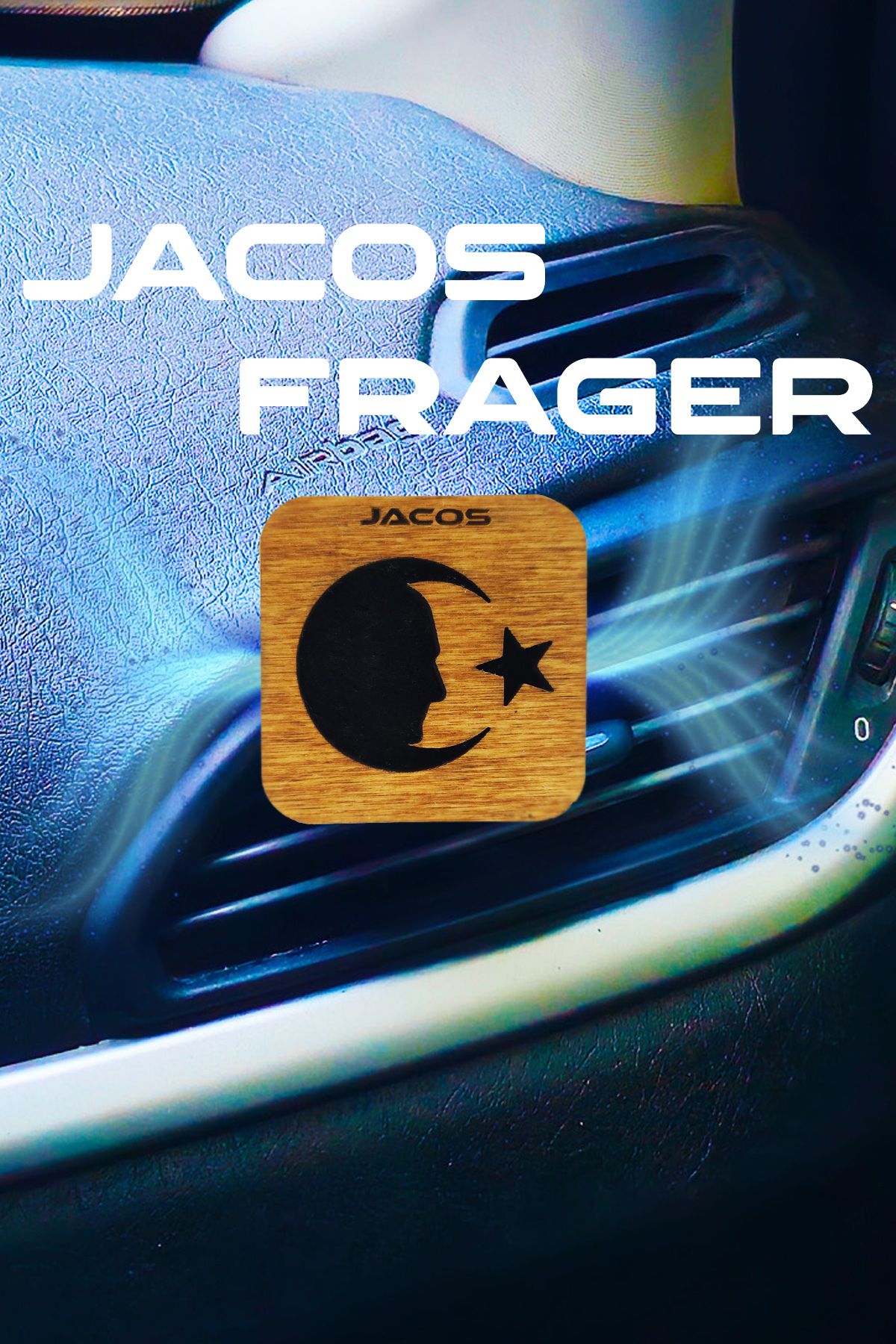 JACOS Frager Ahşap Araba Kokusu Difüzör Oto Koku Gül Lilac Lotus Hediye Esans mk04