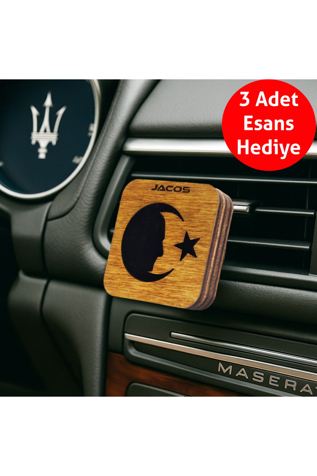 JACOS Frager Ahşap Araba Kokusu Difüzör Oto Koku Japon Kiraz Lavanta Yasemin Esans mk04