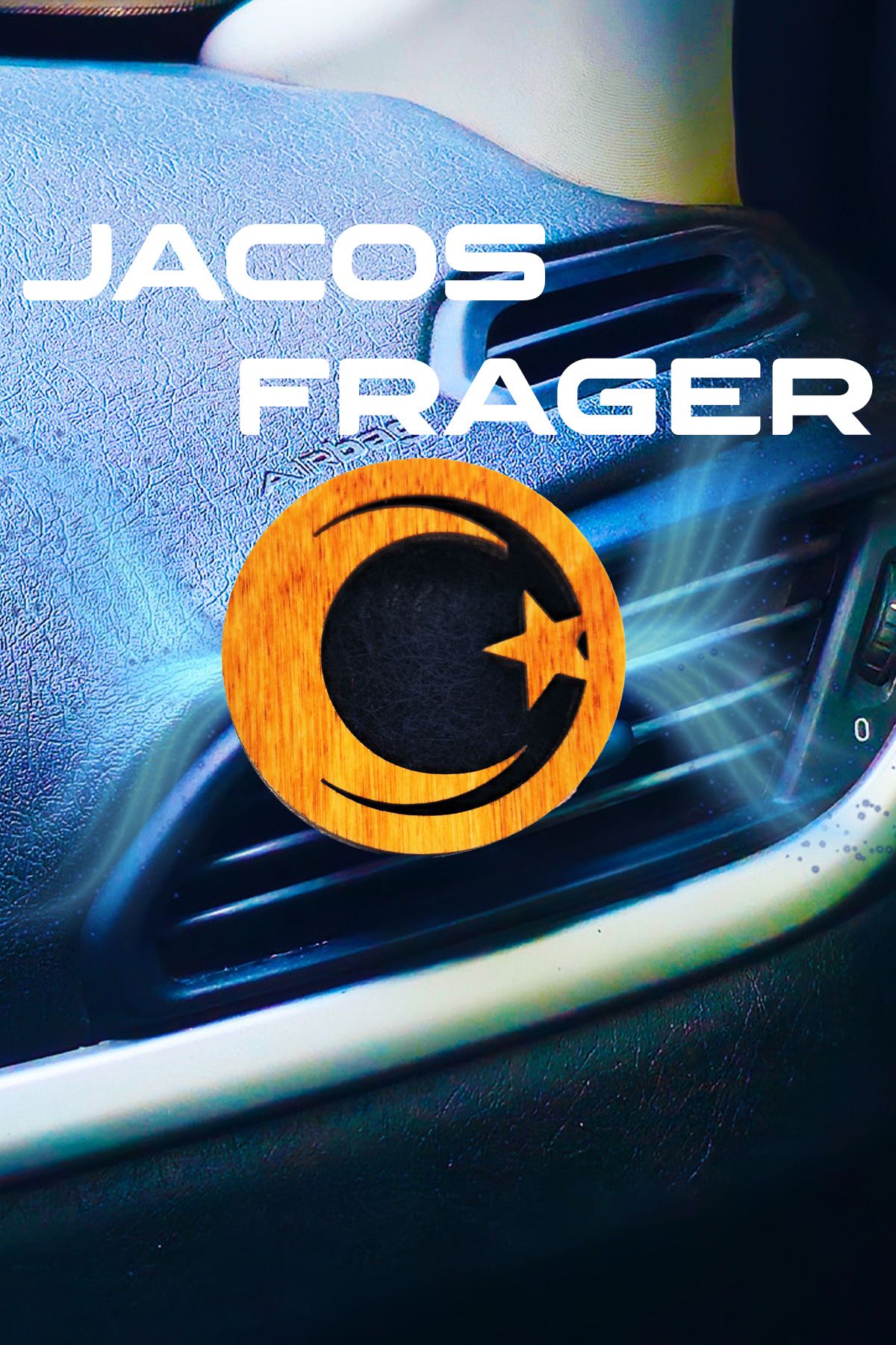 JACOS Frager Ahşap Araba Kokusu Difüzör Oto Koku Amber GülBahçe BabyMist Esans Ay Yıldız