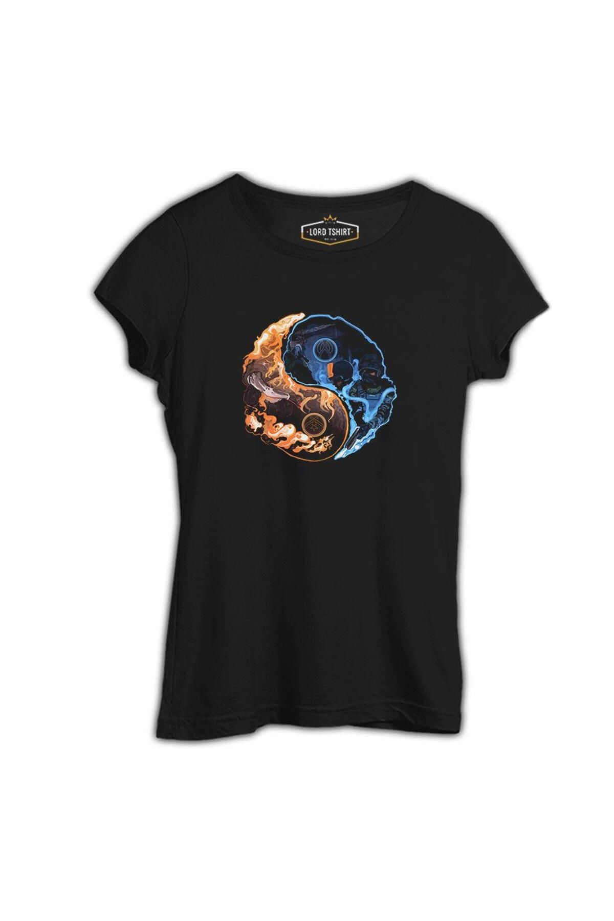 Lord T-Shirt Counter Strike - Yin Siyah Kadın Tshirt