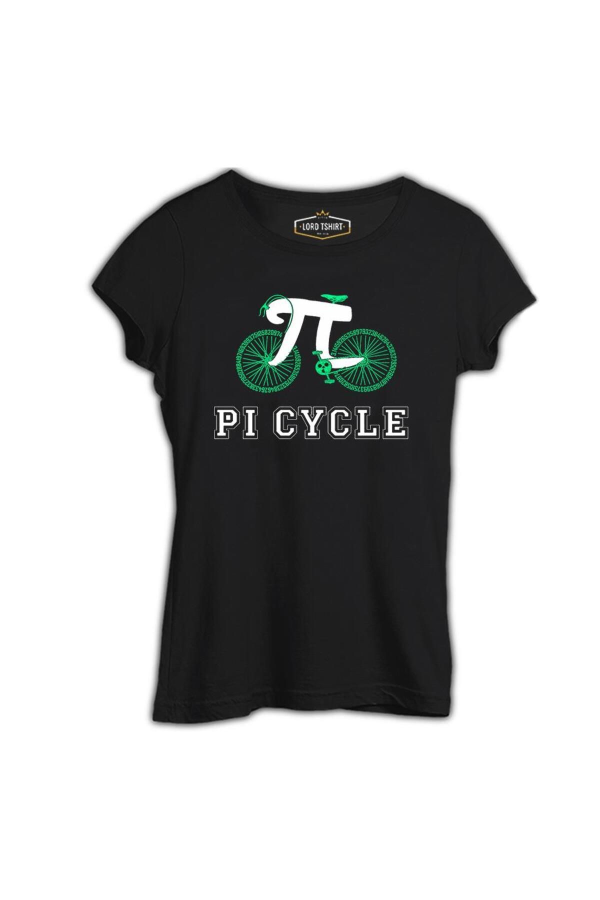 Lord T-Shirt Matematik - Pi 1 Siyah Kadın Tshirt