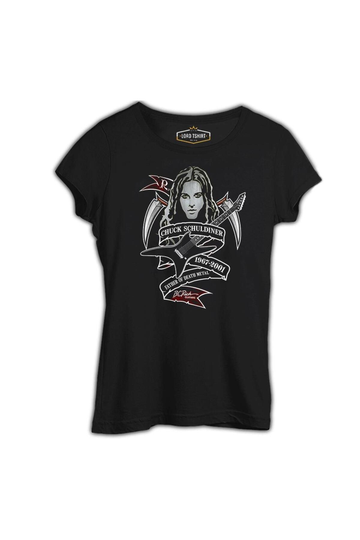 Lord T-Shirt Chuck Schuldiner - 1967 Siyah Kadın Tshirt