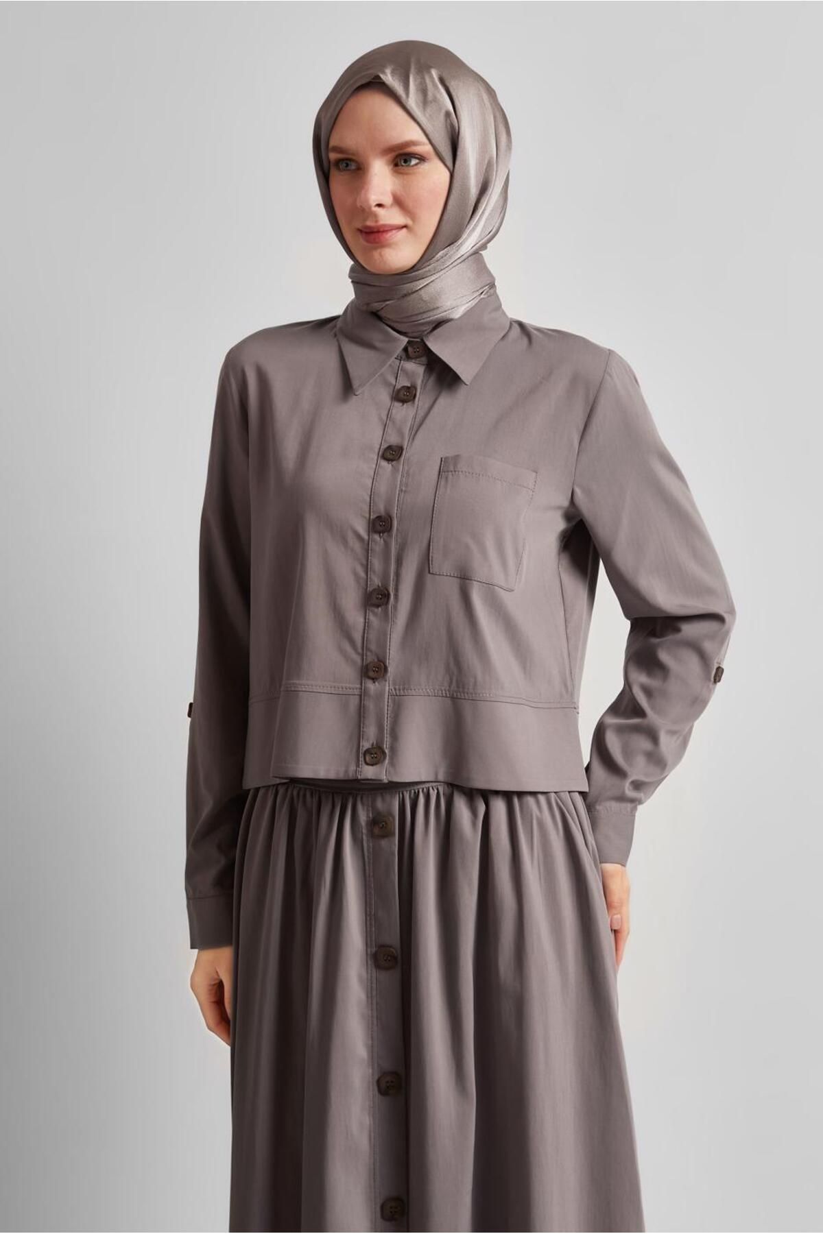 Alvina DÜĞME DETAYLI ETEKLİ TAKIM 45360