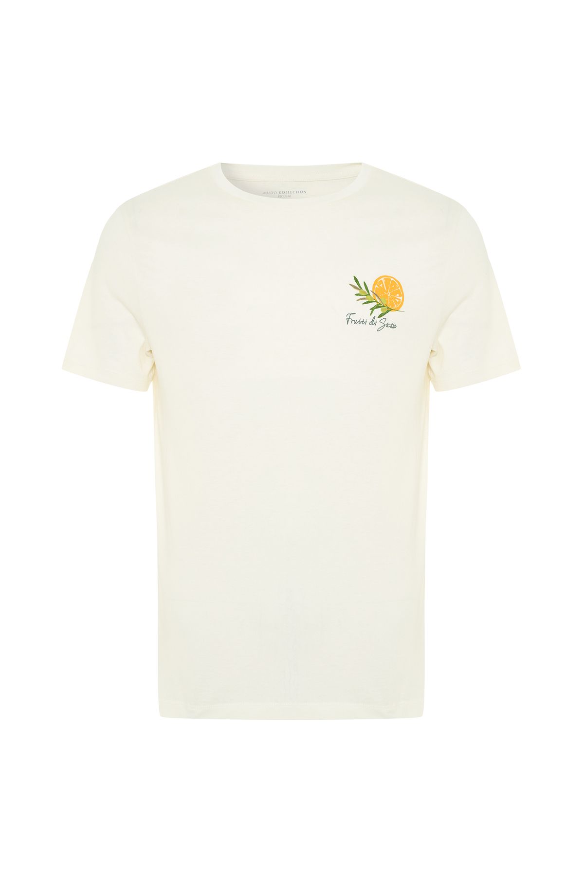 Mudo BASKILI BİSİKLET YAKA T-SHIRT