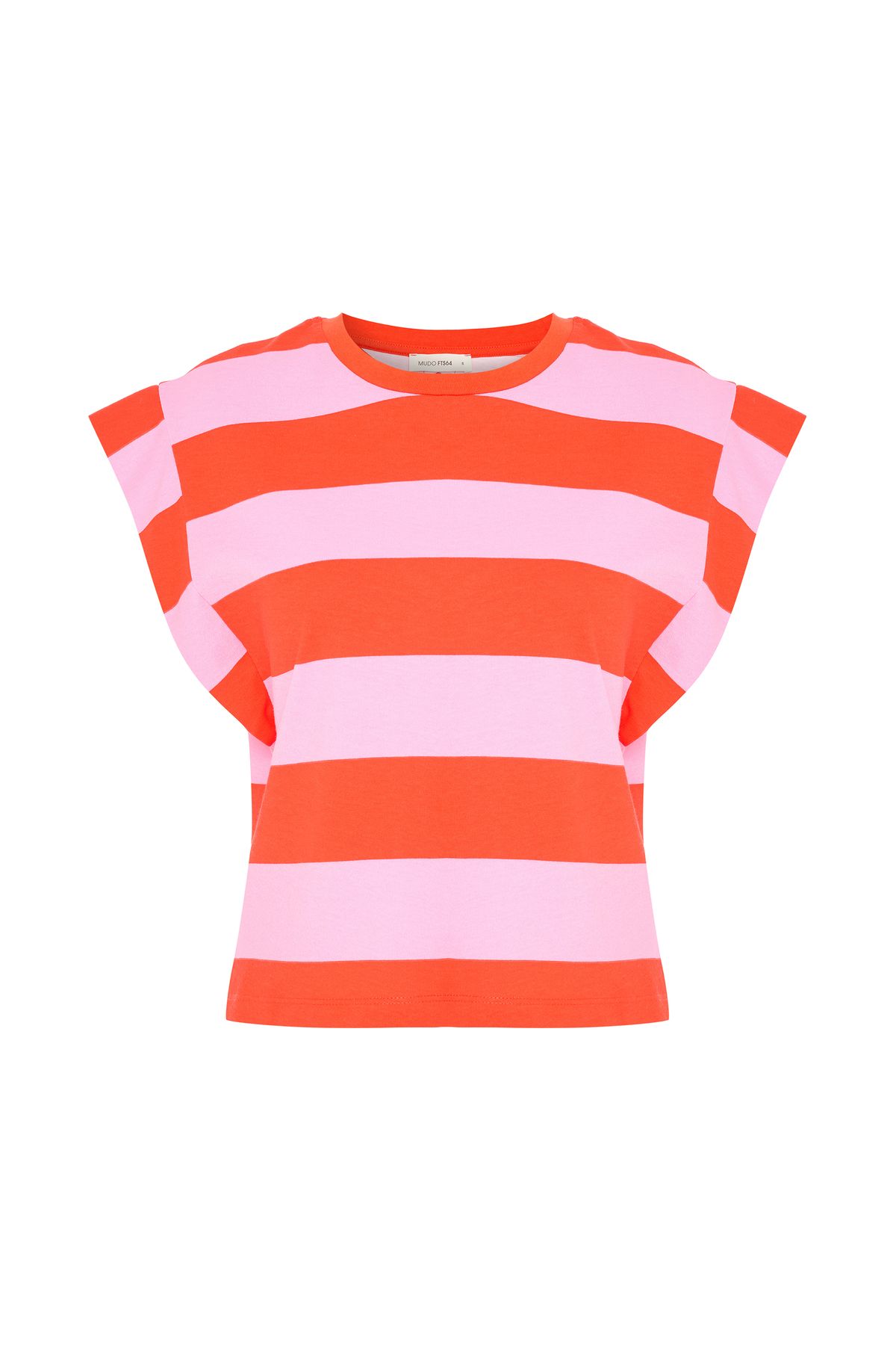 Mudo LOOSE FIT ÇİZGİLİ BİSİKLET YAKA T-SHIRT