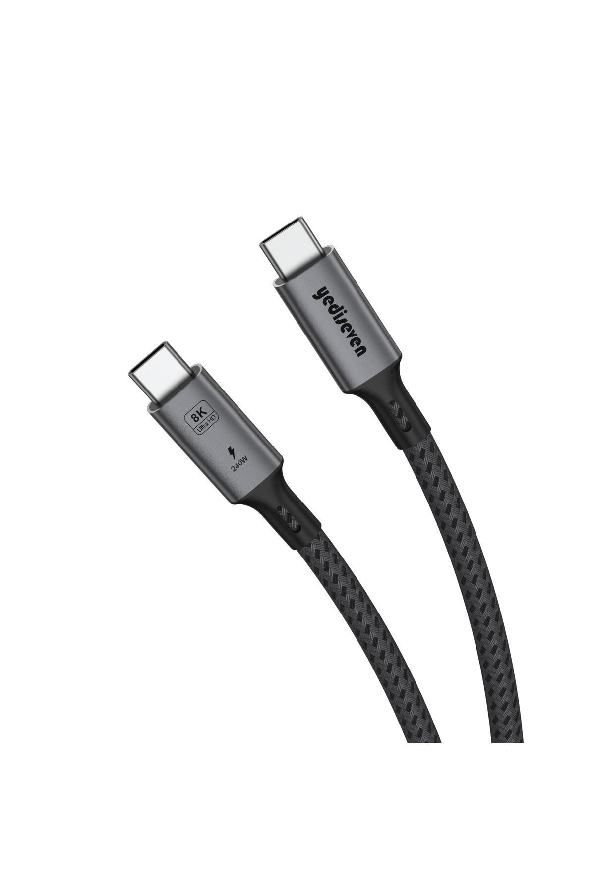 yediseven USB 4 To Type C 4.0 240WATT Macbook Pro Görüntü Aktarma Kablosu 8K@60Hz Thunderbolt Uyumlu 40GBPS 1M