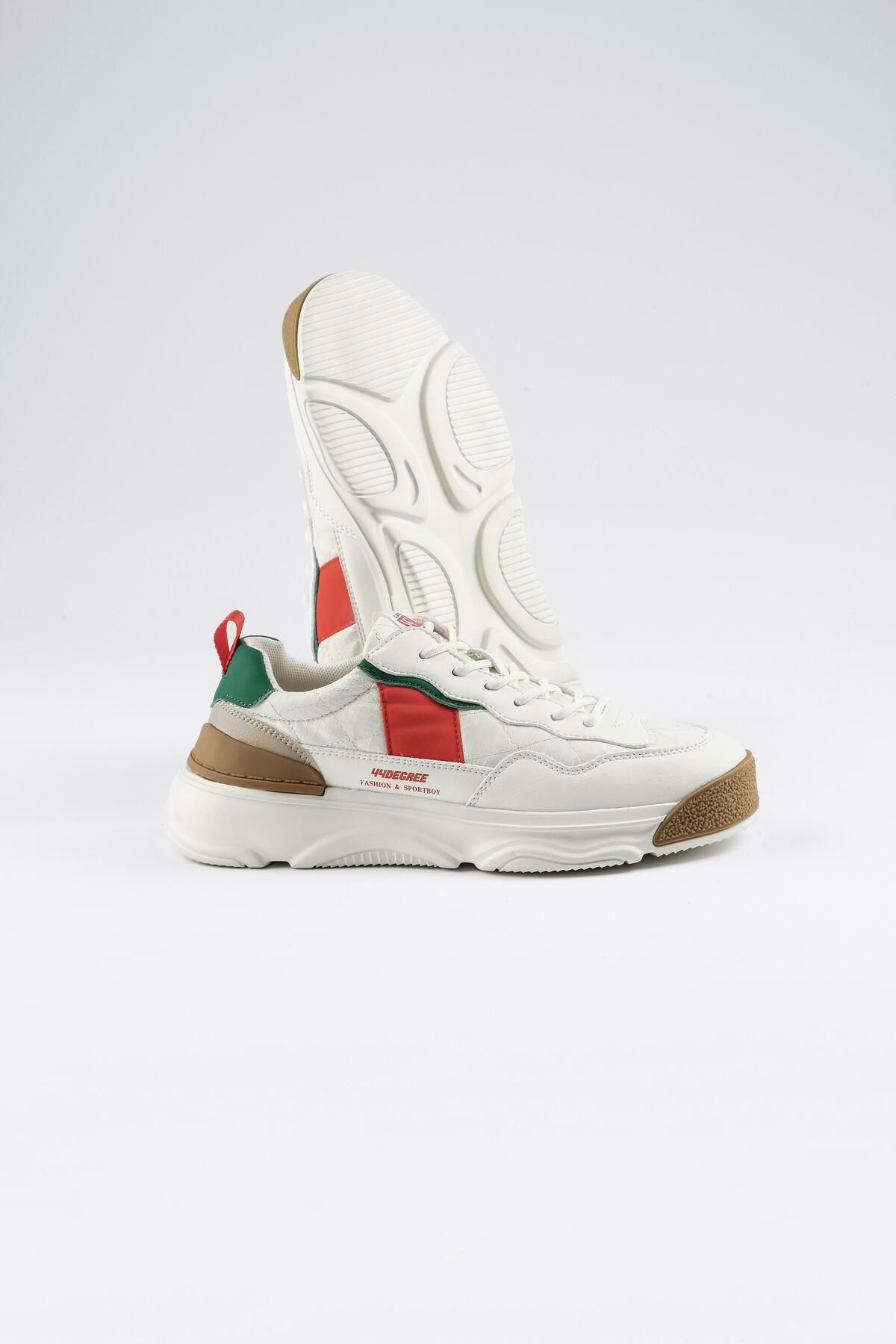 ByItallanoshoes WHİTE MİRAH 0063 HAKİKİ DERİ GÜNLÜK ERKEK SNEAKER AYAKKABI