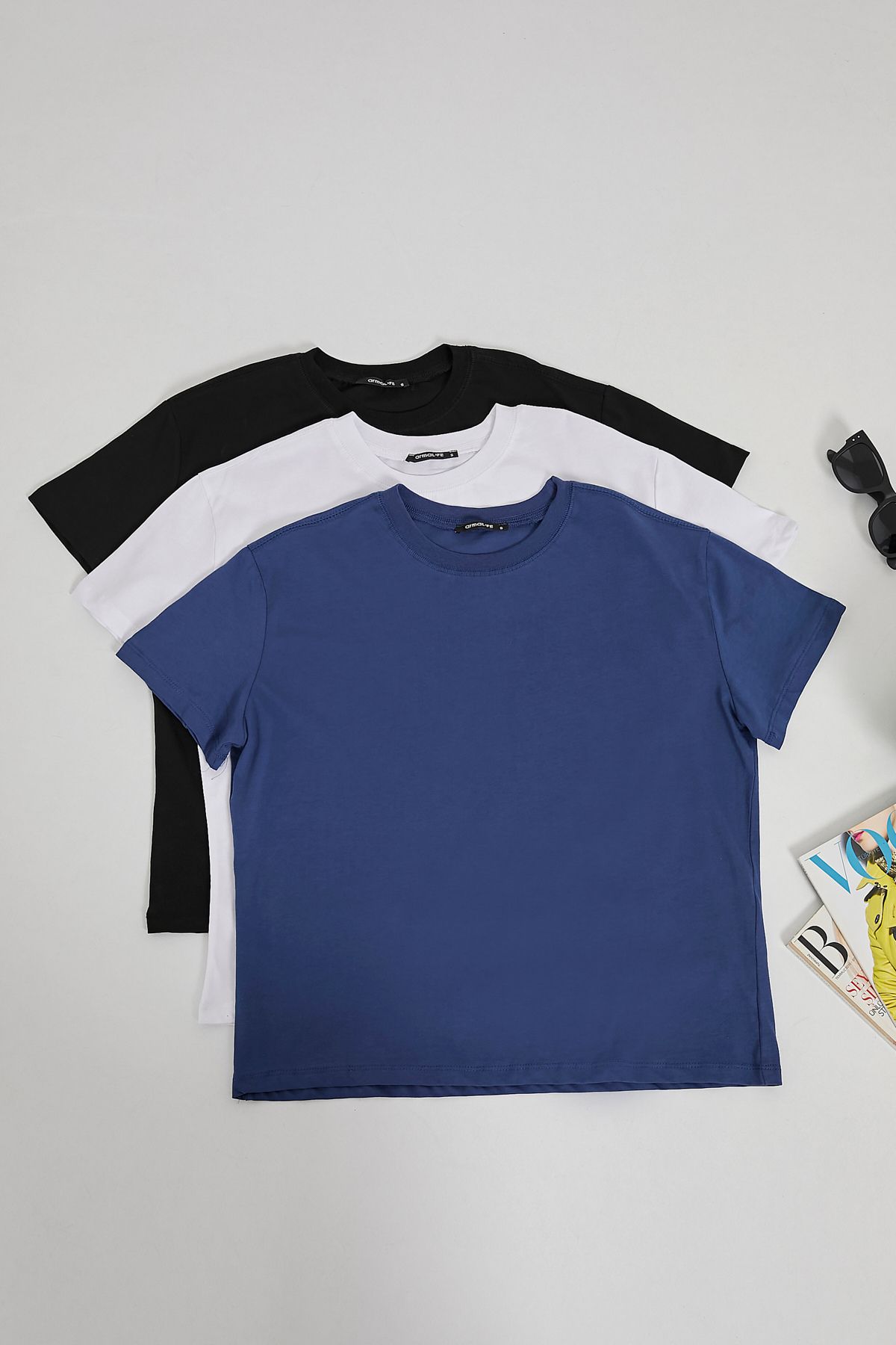 Arma Life ARMALIFE 6097 3 LÜ BİS. YK. OMUZ DİKİŞ DETAYLI KADIN T-SHIRT