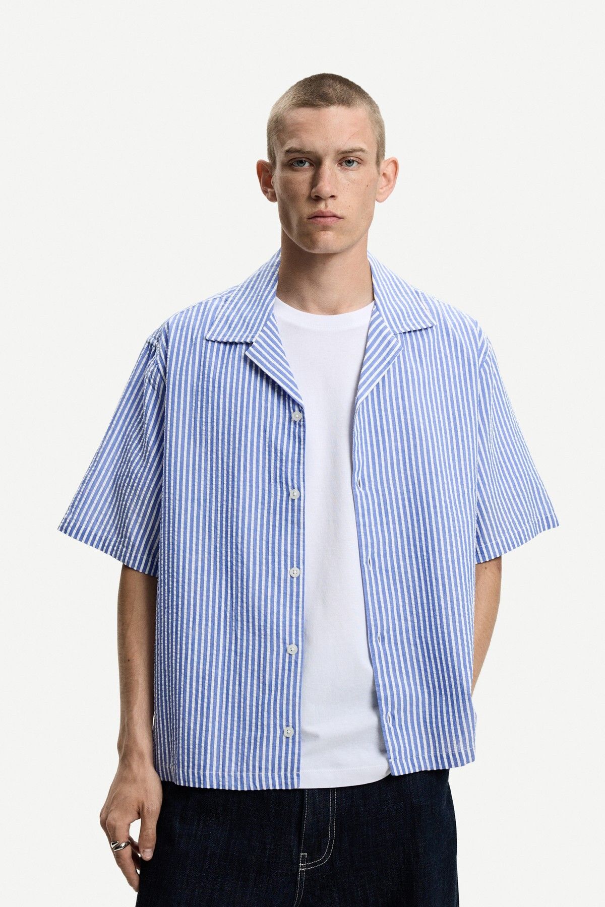Bershka Boxy fit kısa kollu gömlek