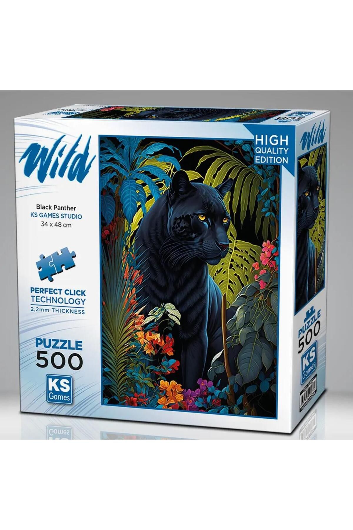 Ks Puzzle Black Panther With A Tropical Puzzle 500 Parça