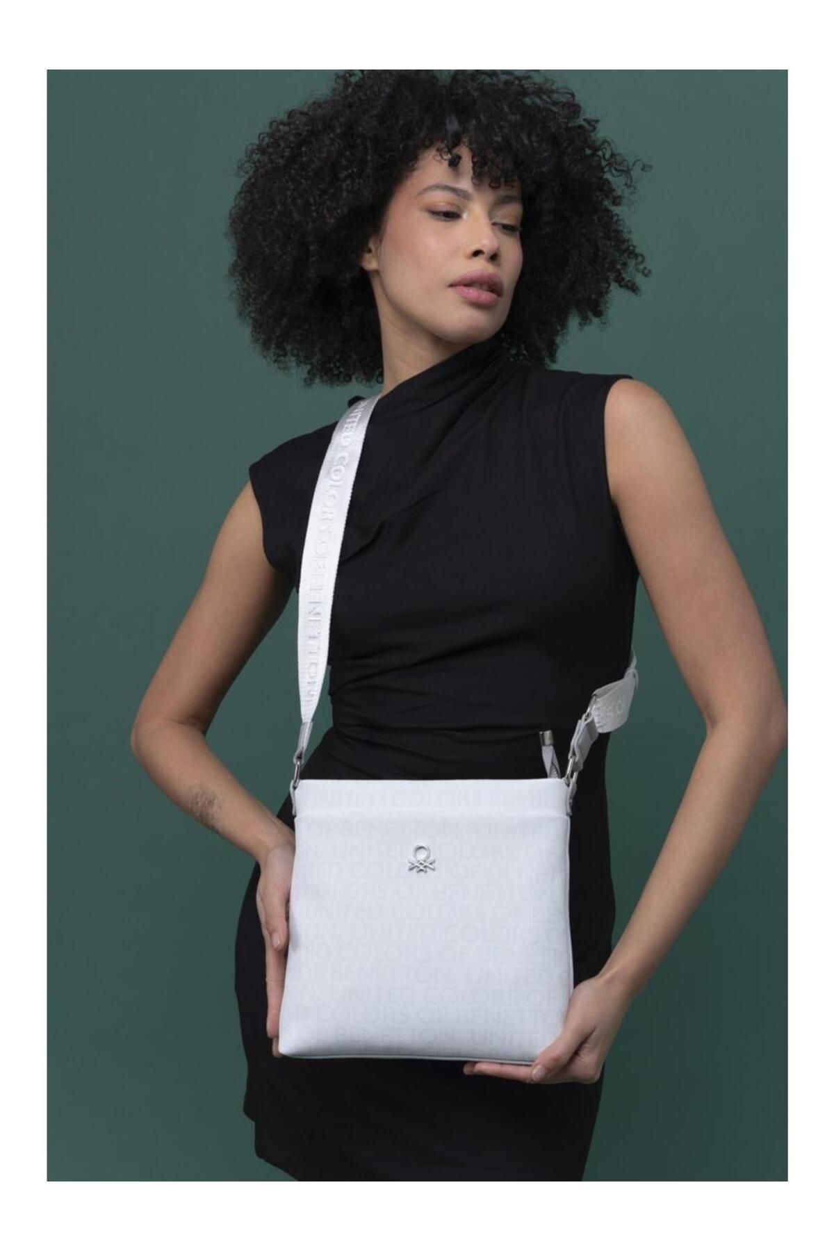 United Colors of Benetton Bnt-1318 Kadın Çapraz Çanta Beyaz