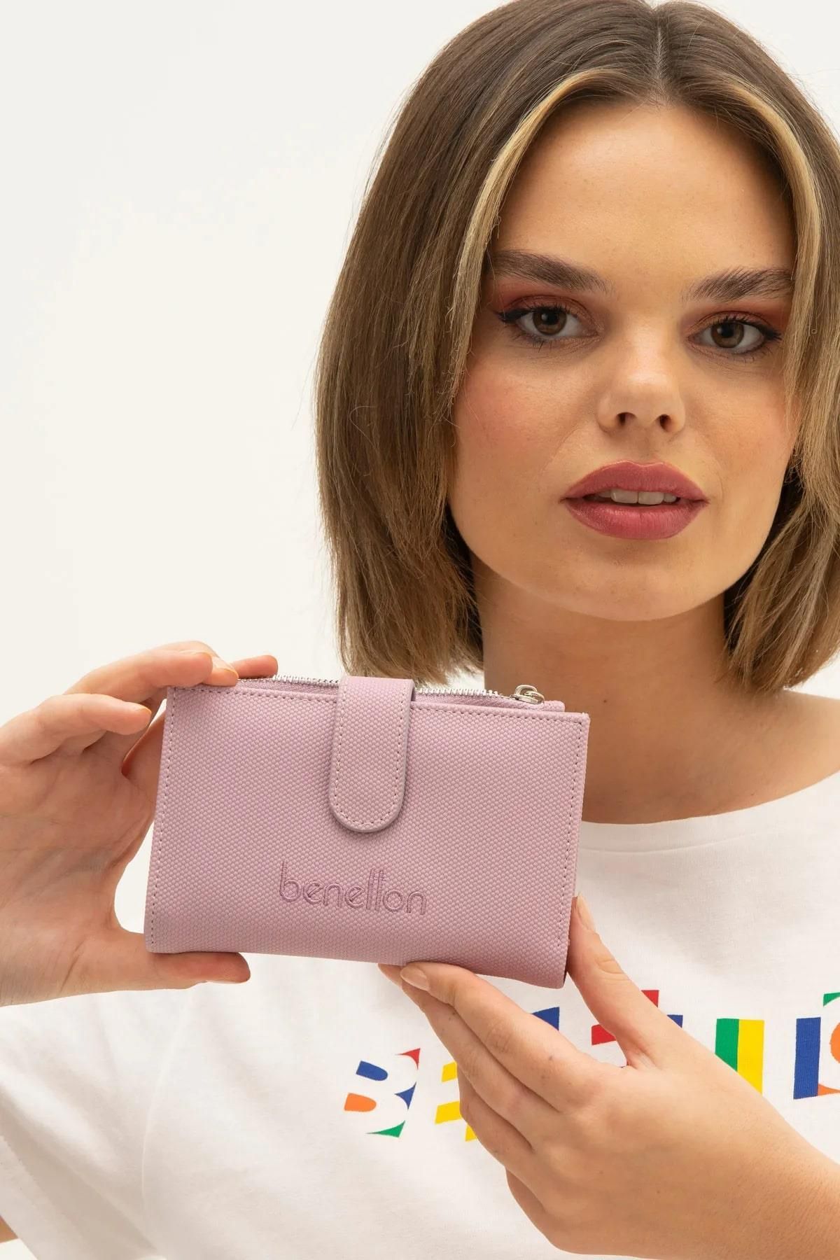 United Colors of Benetton BNT1300 Lila Kadın Cüzdanı