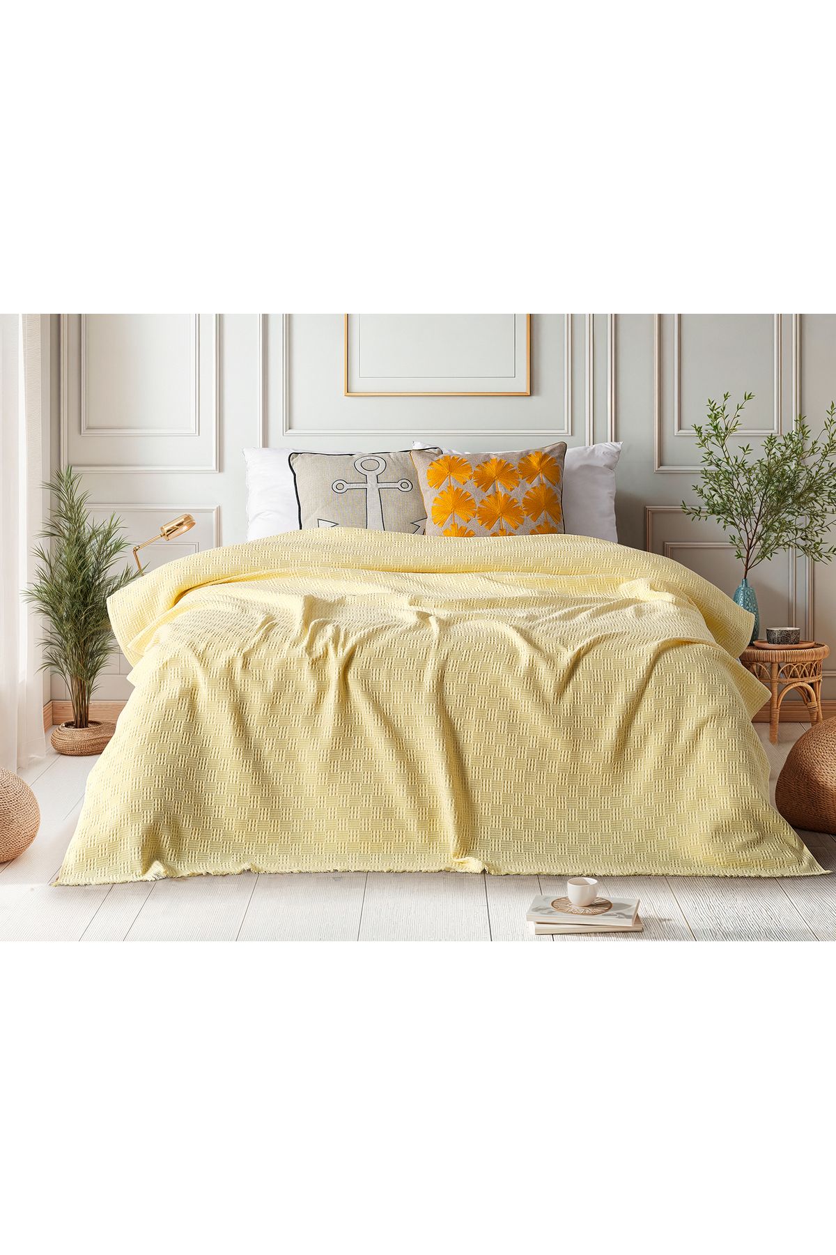 Doqu Home Masal Pike Takımı Çift Kişilik Sarı