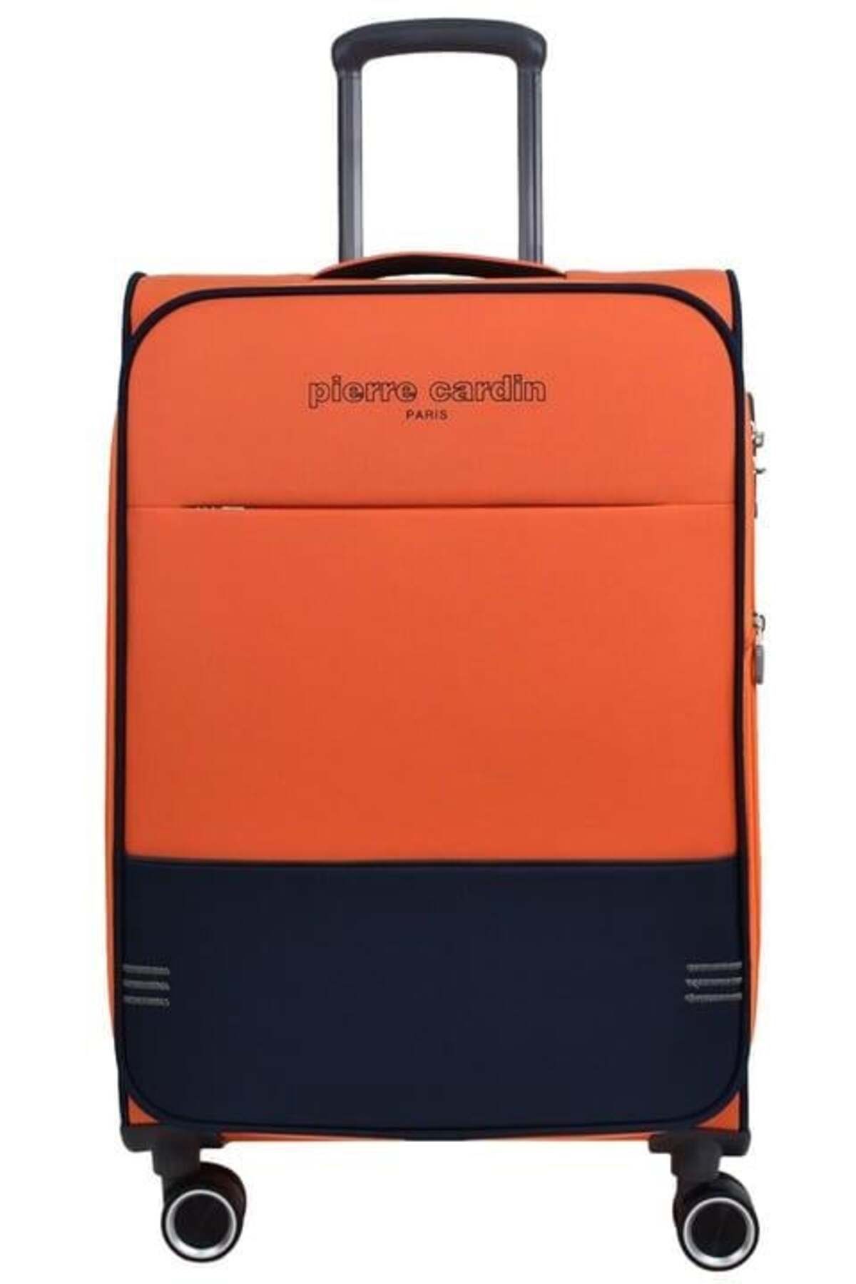 United Colors of Benetton Pierre Cardin Ultra Light Hafif Lüx Kumaş Orta Boy Valiz Turuncu PC8200