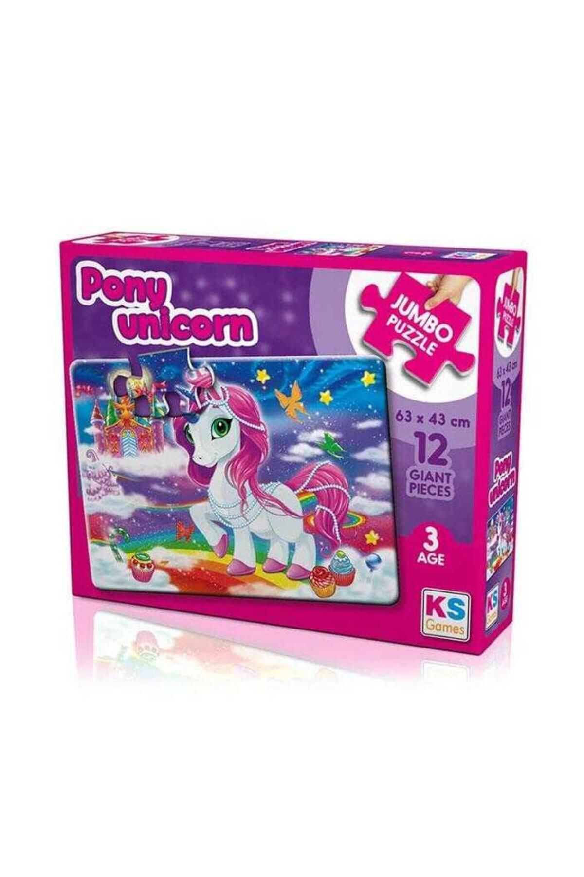 Ks Puzzle Pony Unicorn Puzzle 12 Parça